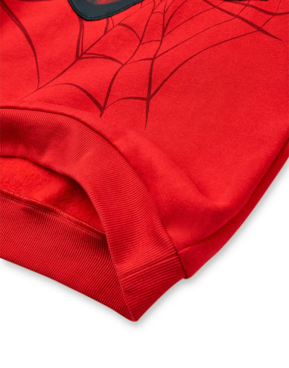Marvel Spiderman Felpa Bambino | Maglione Girocollo con Grafica Supereroe per Bambini in Rosso | Regalo di Merchandising di Arte del Personaggio del Fumetto