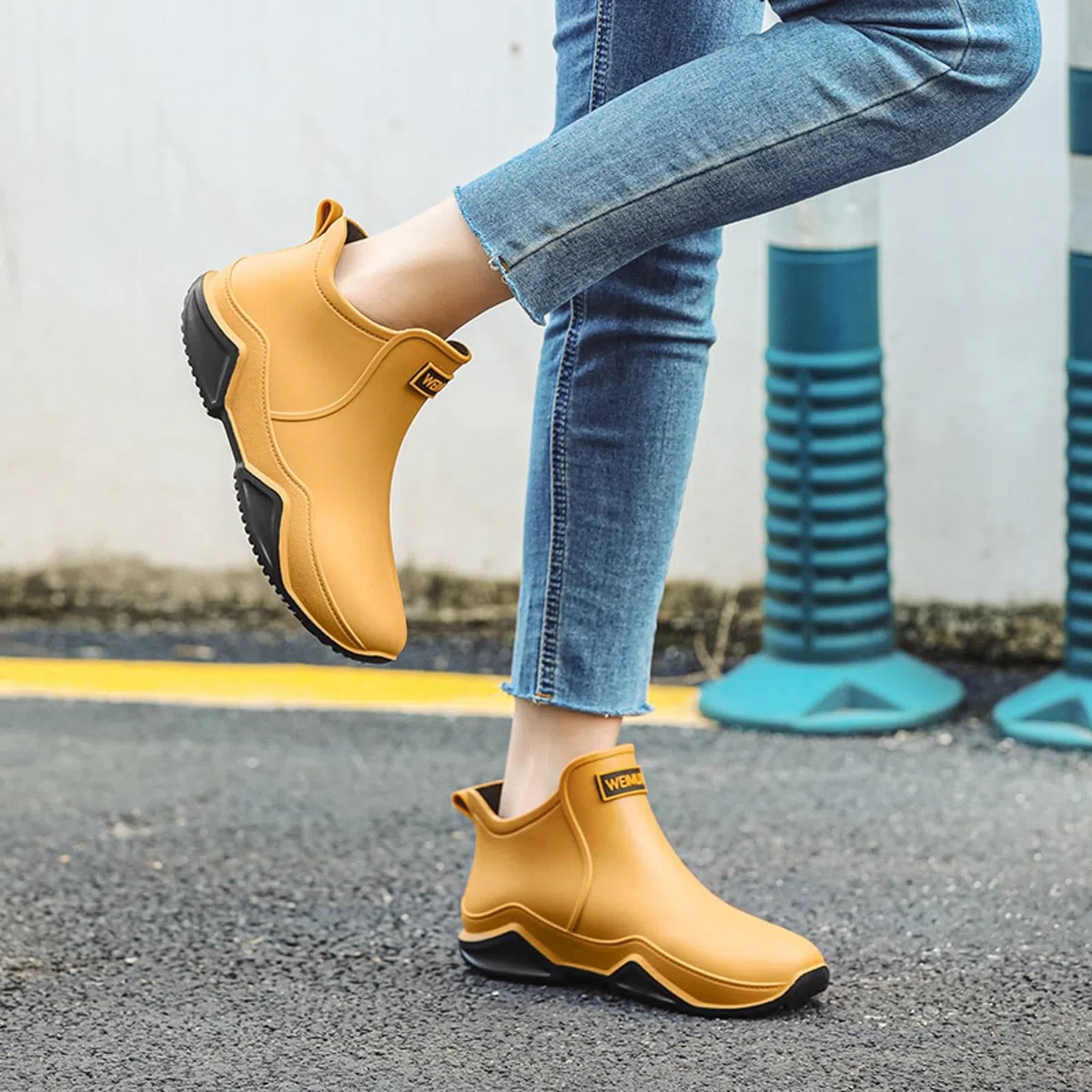 Fulidngzg Stivali Pioggia Uomo Donna di Gomma Impermeabili Antiscivolo Alti e Bassi per Lavoro Giardinaggio Tempo Libero Scarpe Antipioggia Lavabili Elegante per Pesca Caccia Autunnali Invernali