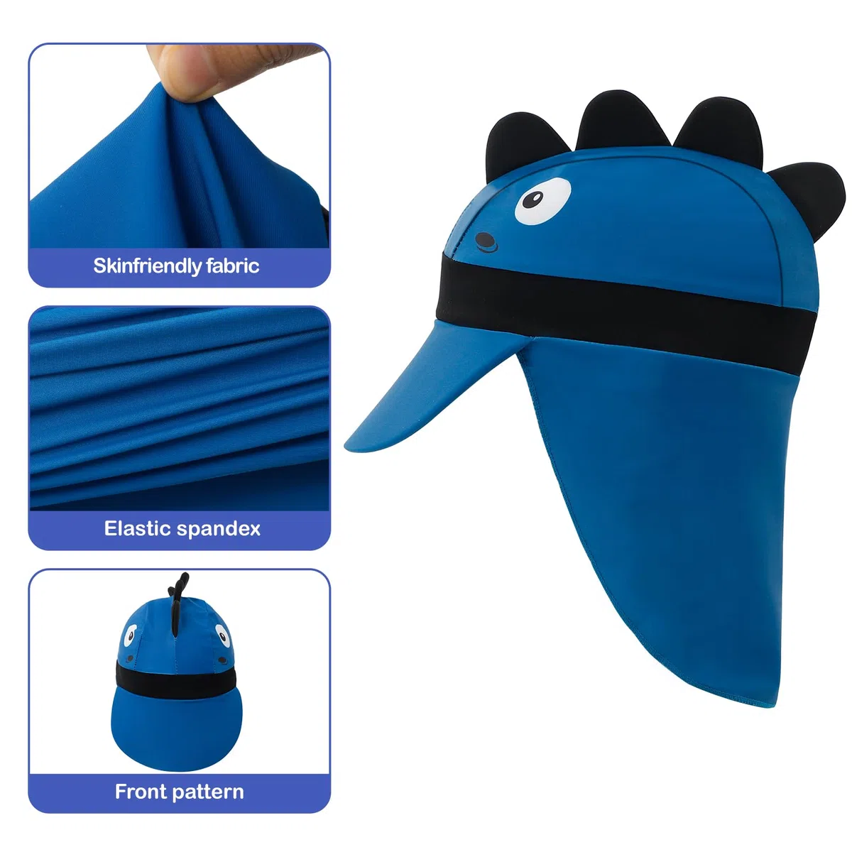1-7 Anni Costum da Bagno Intero con Cappello da Sole per Bimbo Bimba UV Costume Piscina Bambino Bambnina Chiusura Zip