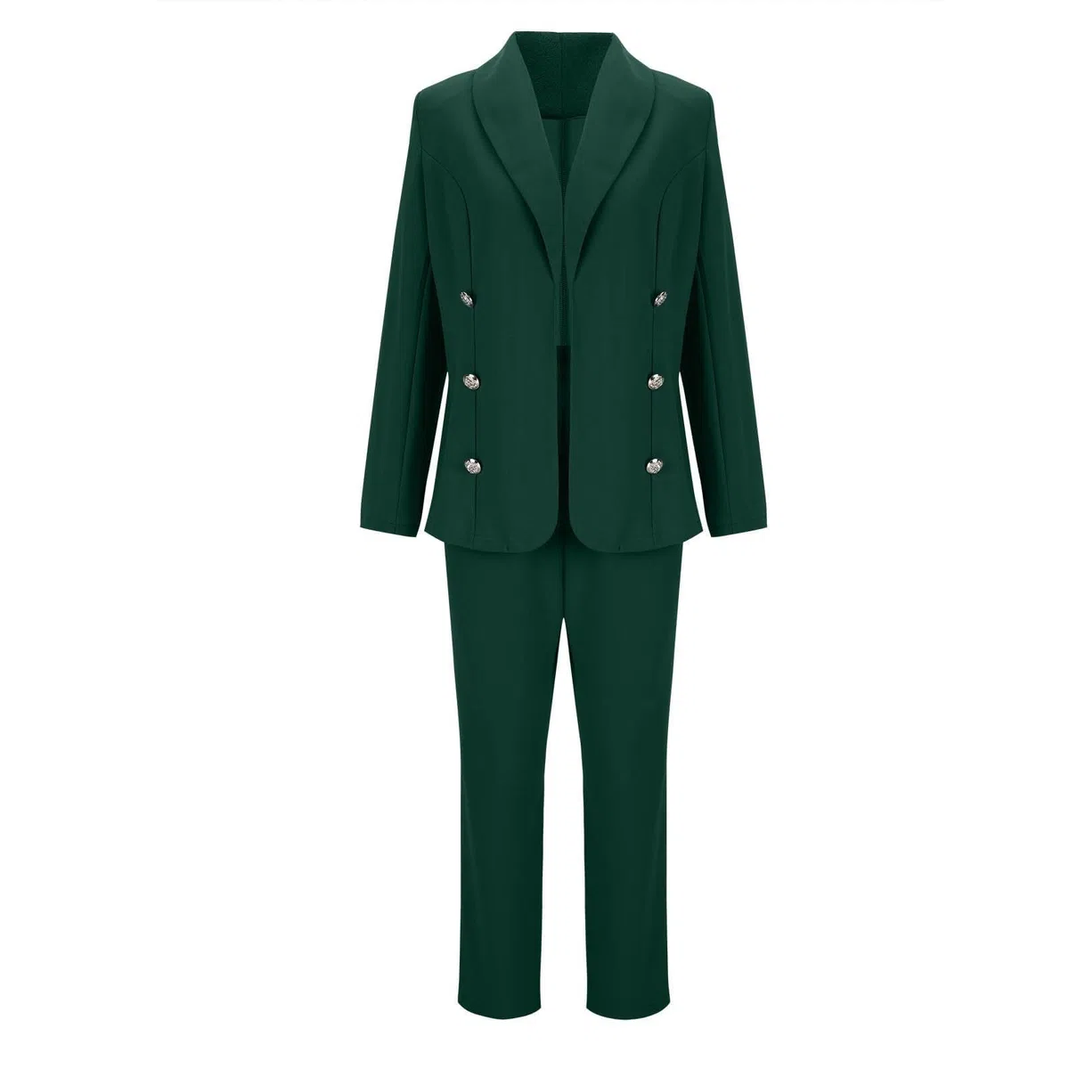 Tailleur Donna Eleganti da Cerimonia Pantaloni e Giacca Completo da Donna con Risvolto Business Suit con Bottone Completi di Pantaloni 2 Pezzi per Matrimoni e Feste