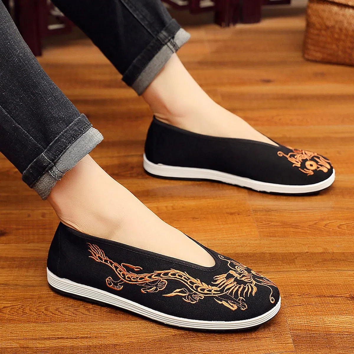 Arti Marziali Tai Chi Scarpe,Kung Fu Tai Chi Scarpe Arti Marziali,Pantofole Stile Cinese,Confortevole e Leggero,per praticare Arti Marziali Come Tai Chi,Qigong,Kung Fu e Wing Chun
