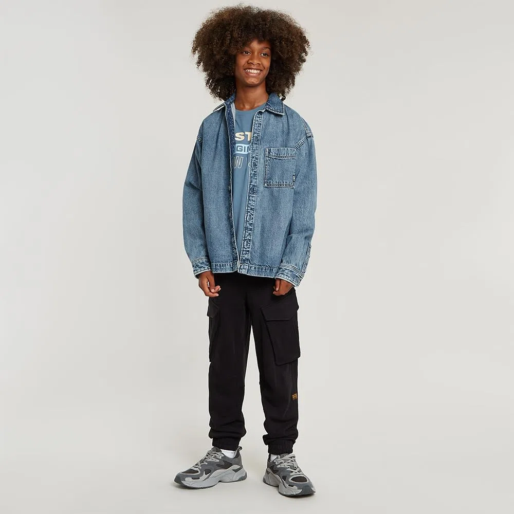 G-Star Boxy Fit Denim Shirt LS Giacca Bambini e Ragazzi