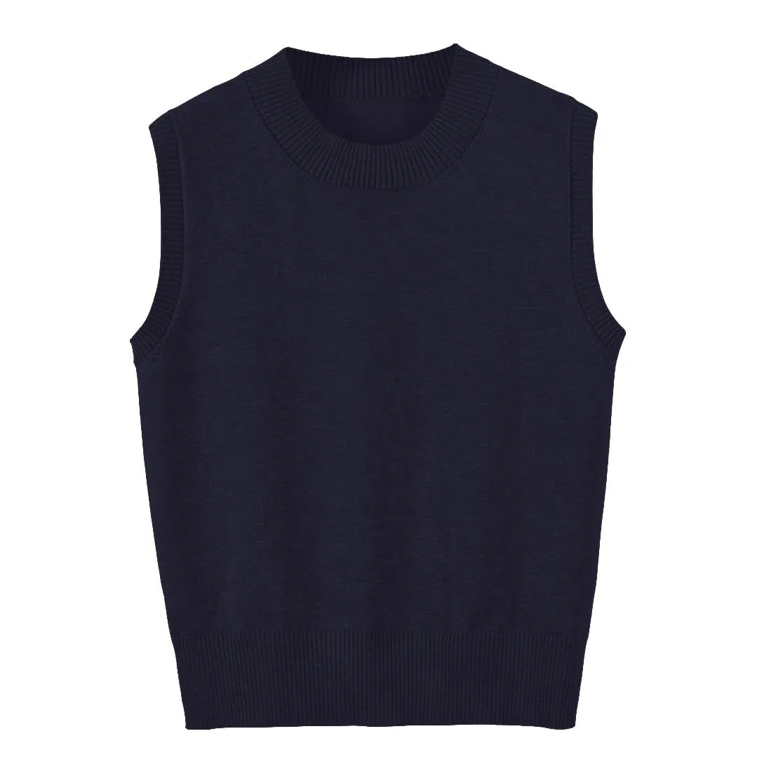 jinghuiyue Maglione da donna Gilet Girocollo Senza Maniche Pullover Maglione Classico Basic Solido Maglia A Costine Canotte