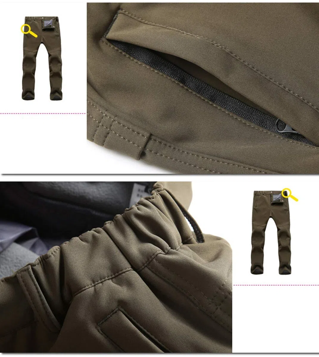 Dawwoti Pantaloni Sci delle Donne con La Tasca con Cerniera, Spessore Impermeabile Pantaloni da Neve Termico del Panno Morbido di Sci Pantaloni da Neve per Le Donne Escursionismo Pesca Durevole