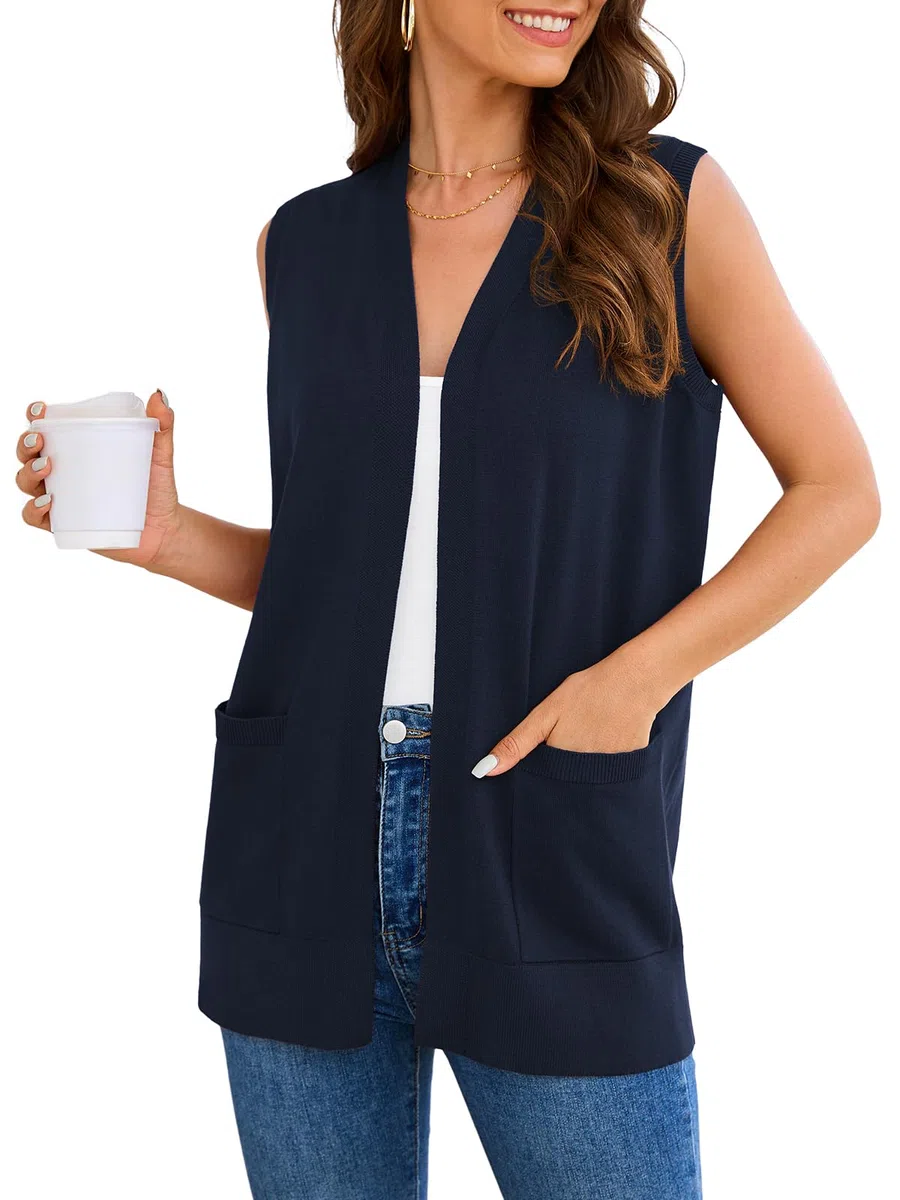 Womens 2024 Lightweight 3/4 Sleeve Cardigans for Women Dressy Casual Draped Shrug Tie Front Cardigan High Low Hem