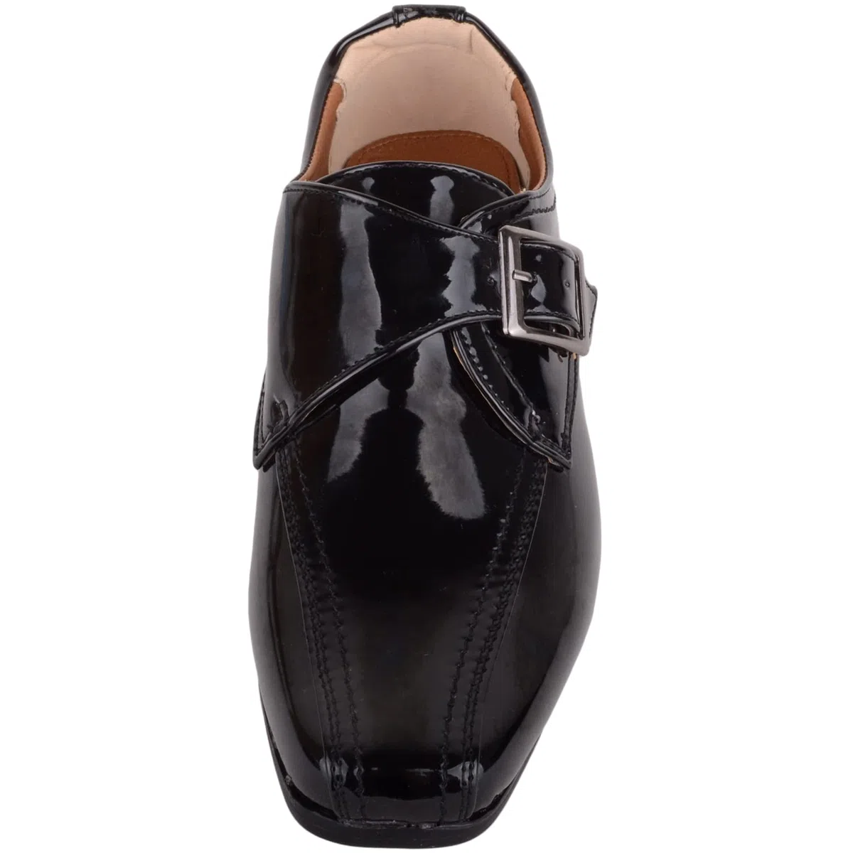 ABSOLUTE FOOTWEAR Scarpe da scuola per bambini e ragazzi, senza lacci, in finta pelle verniciata, formali, per scuola e matrimonio