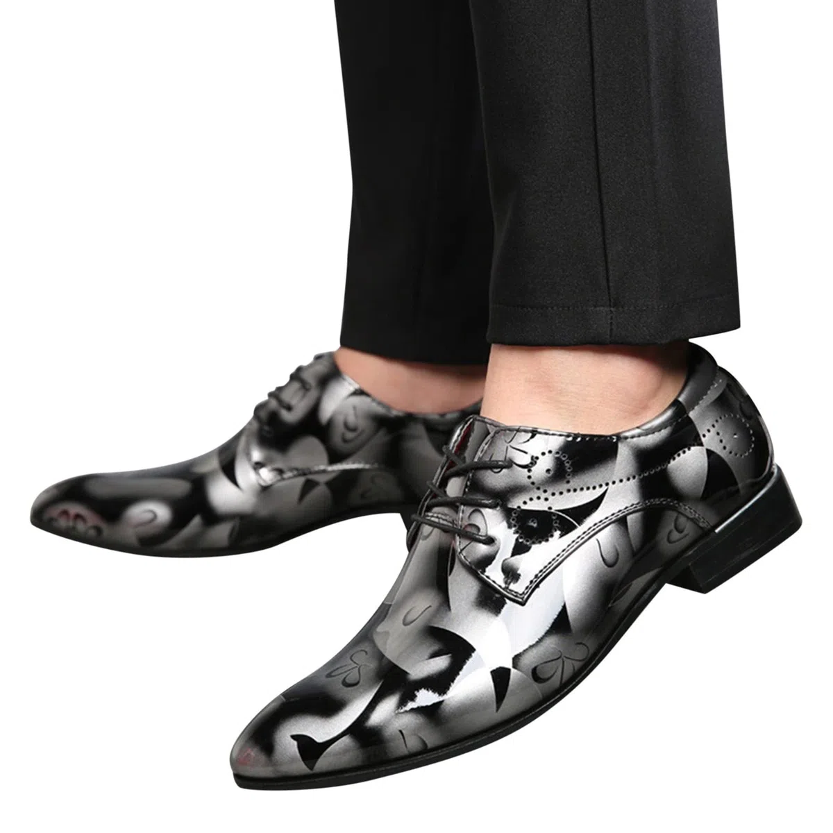 Derby 39-48 - Scarpe da uomo in pelle, stile classico