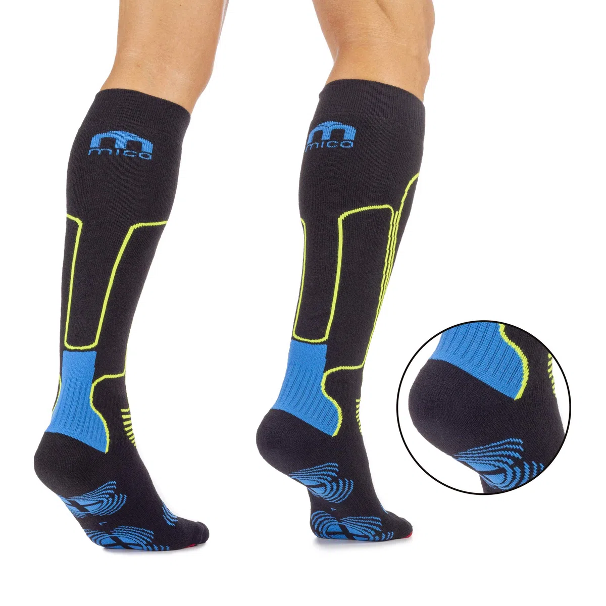 MICO CALZE SKI SUPERTHERMO con Maglia in Primaloft + Lana Merinos + Lycra, 100% Made in Italy, Pesanti e con Potere Isolante, Unisex per Uomo e per Donna Sportivi