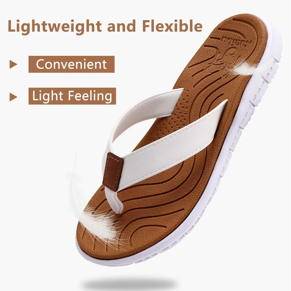 KuaiLu Infradito Donna Moda Estive Comode Pelle Ciabatte Supporto Arco Plantare Spiaggia Piscina Sandali Mare Leggere Antiscivolo Gomma Suole