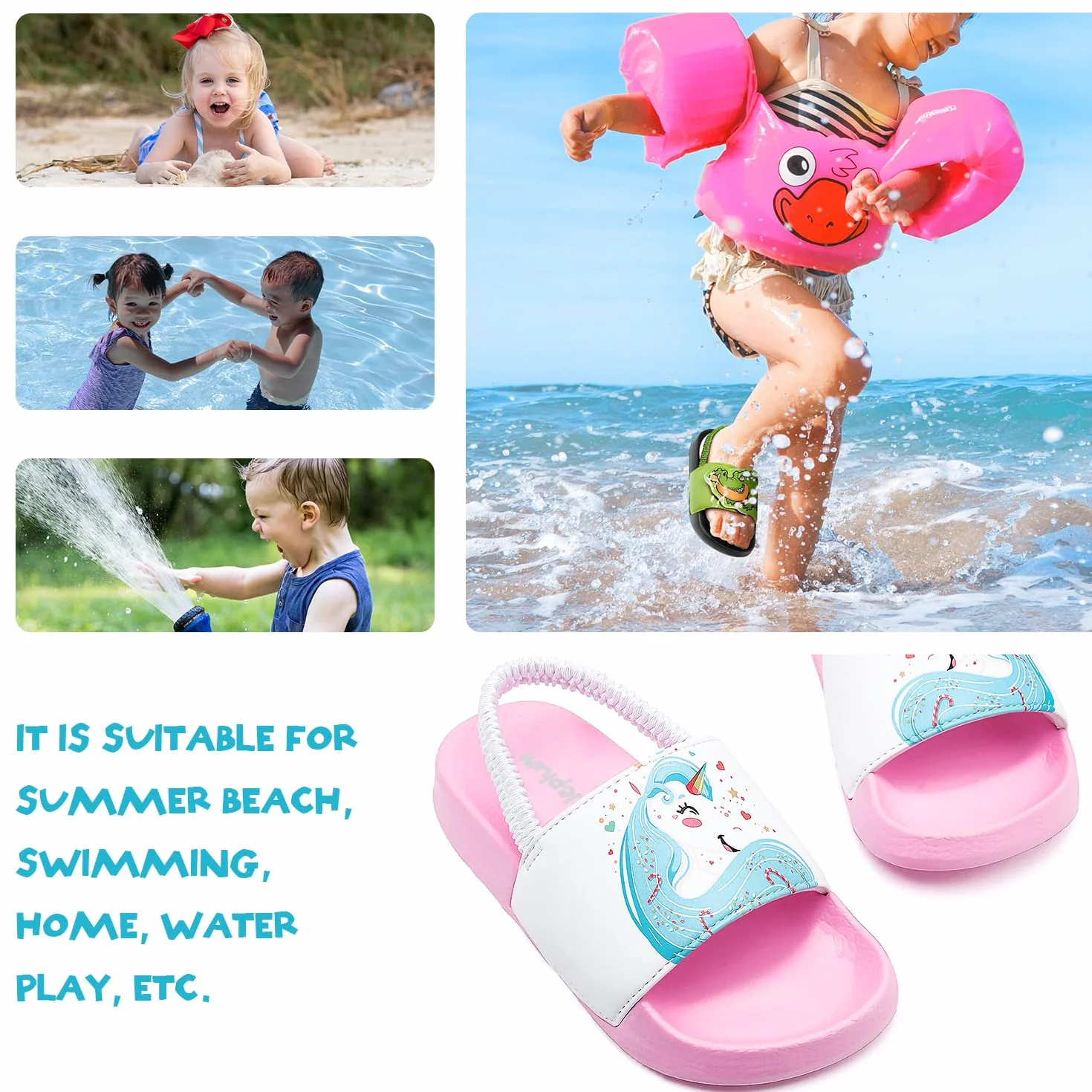 Littleplum Ciabatte da Spiaggia Bambini Ciabatte Bambina Bambino estive Sandali Bambina Pantofole da Mare Ragazzi & Ragazze