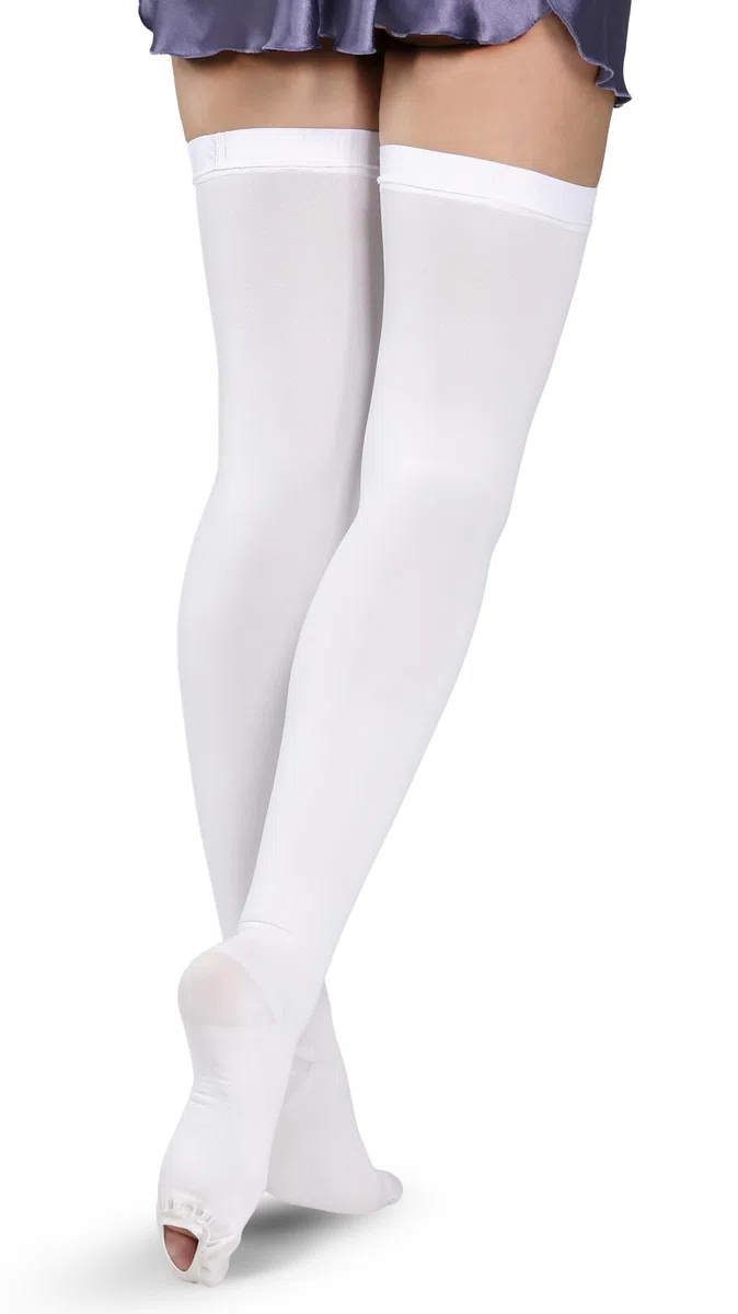Easy8 Calze Antitrombo, Autoreggenti a Compressione Graduata 18-20 mmHg, con Foro d'Ispezione, Antiembolo, Antitrombosi, Elastiche, Post Operatorie, Uomo, Donna, Unisex