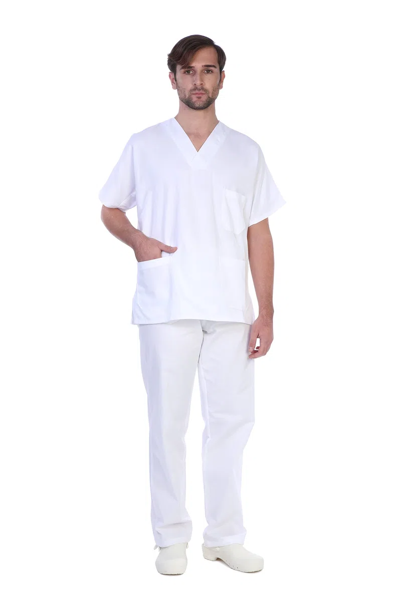 T.H. Service Divisa Sanitaria Scollo a V Senza Taglio Unisex | Medico, Infermiere, OSS
