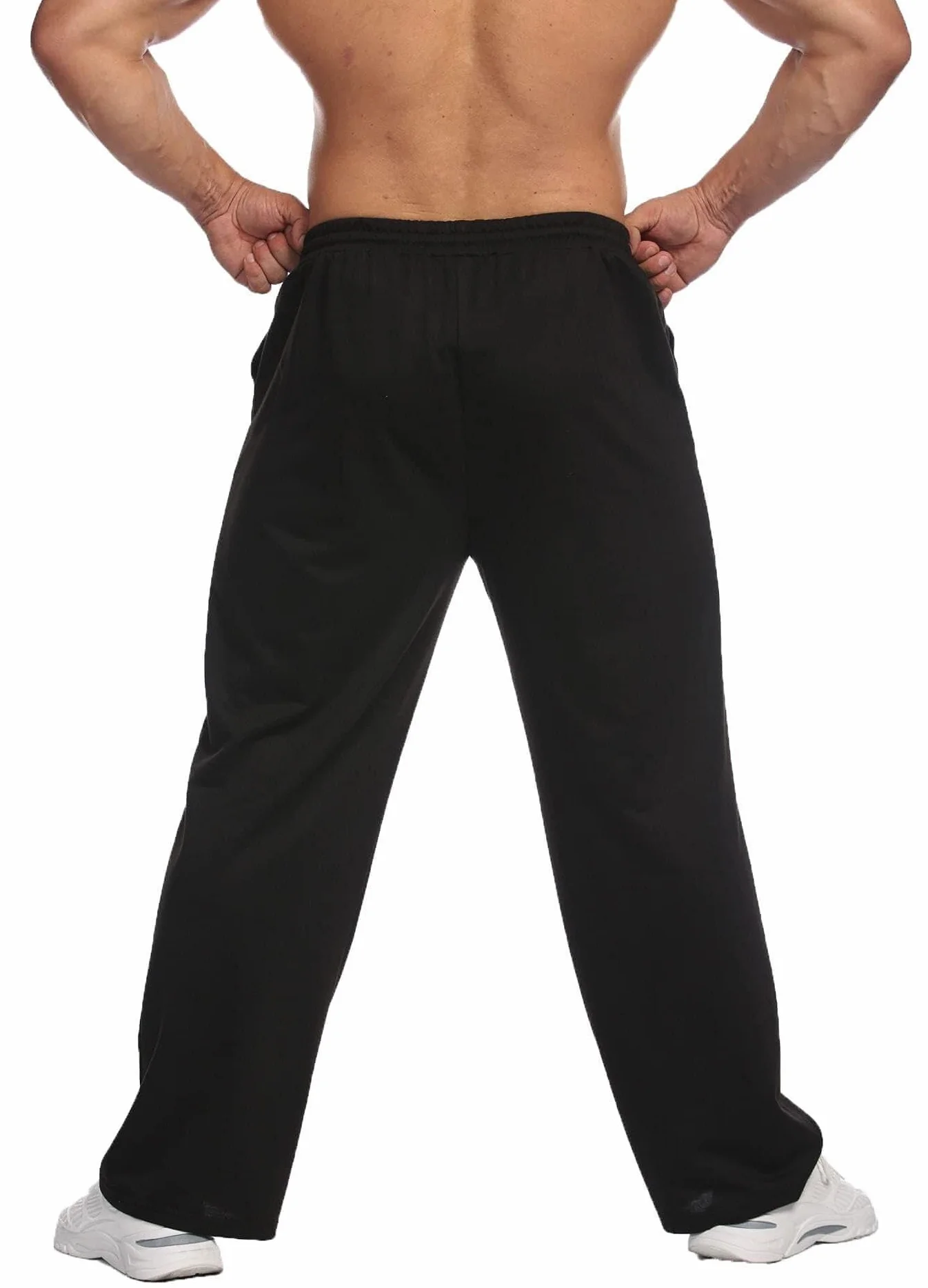 PINSPARK Pantaloni da Jogging Uomo Allenamento in Cotone Sportivi Lunghi Casual Larghi Fitness e Yoga Ginnastica Lounge S-XXL