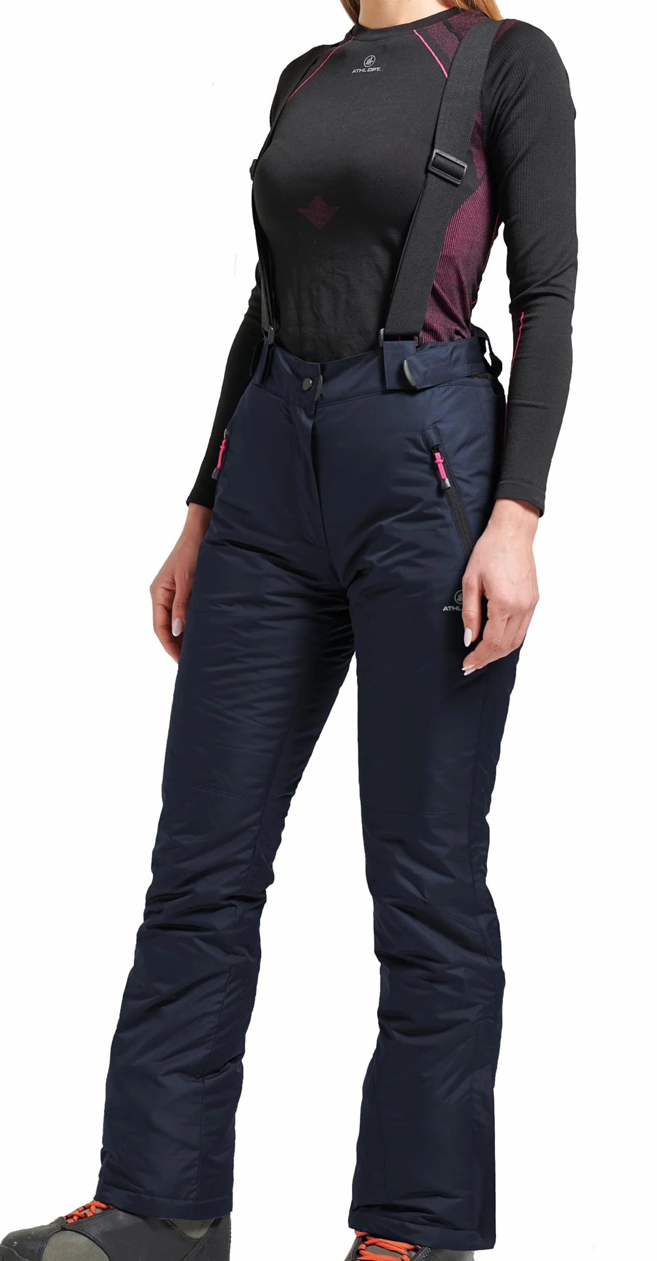 Pantaloni da sci, da snowboard, impermeabili, 5000 mm, con bretelle rimovibili