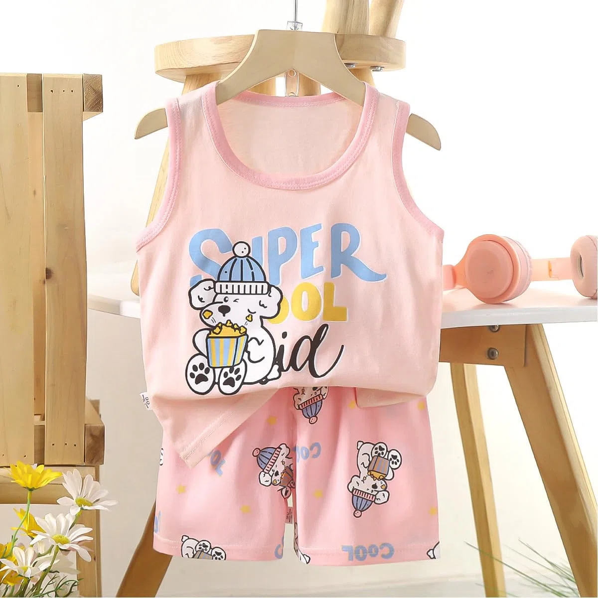 8 Pezzi per Bimbo Ragazze Bambini Neonati Canotta Senza Maniche Top Canottiere morbide Shorts con Pantaloncini Outfit Set di Vestiti,(3 Mesi - 7 Anni)