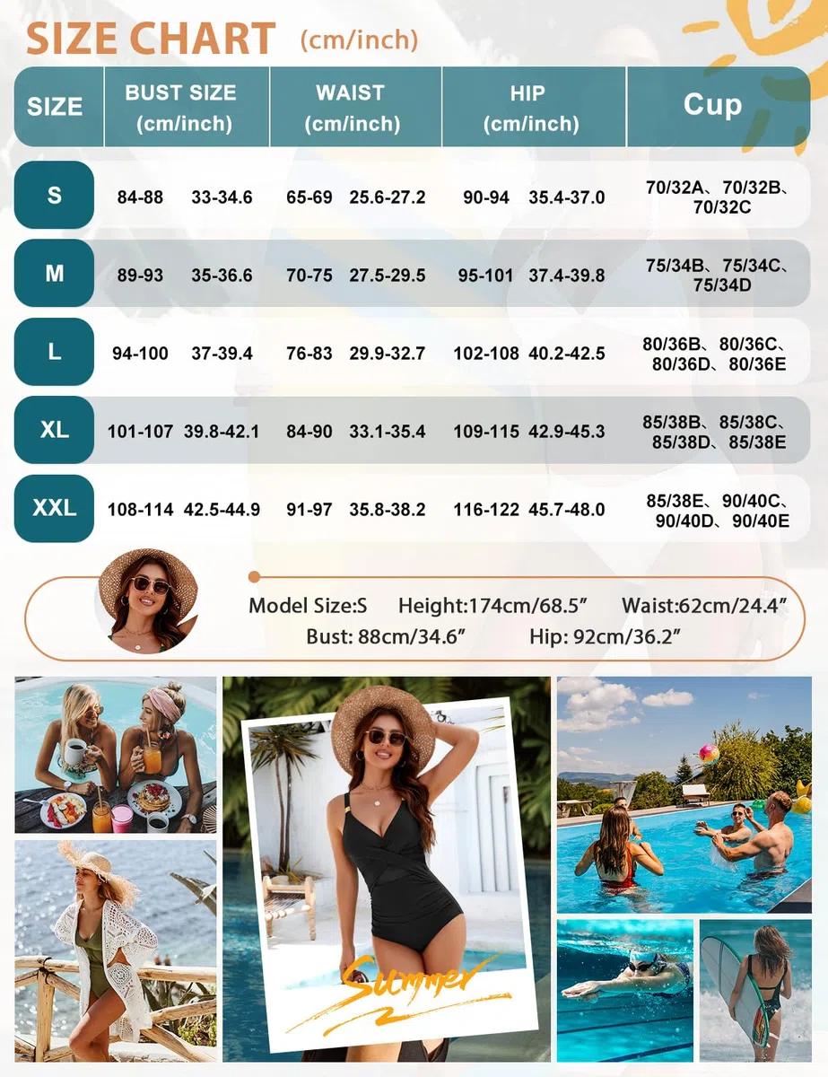 Svanco Costume Intero Donna Contenitivo Pancia Curvy Push Up Costumi da Bagno Donna in Tulle Modellante Mare
