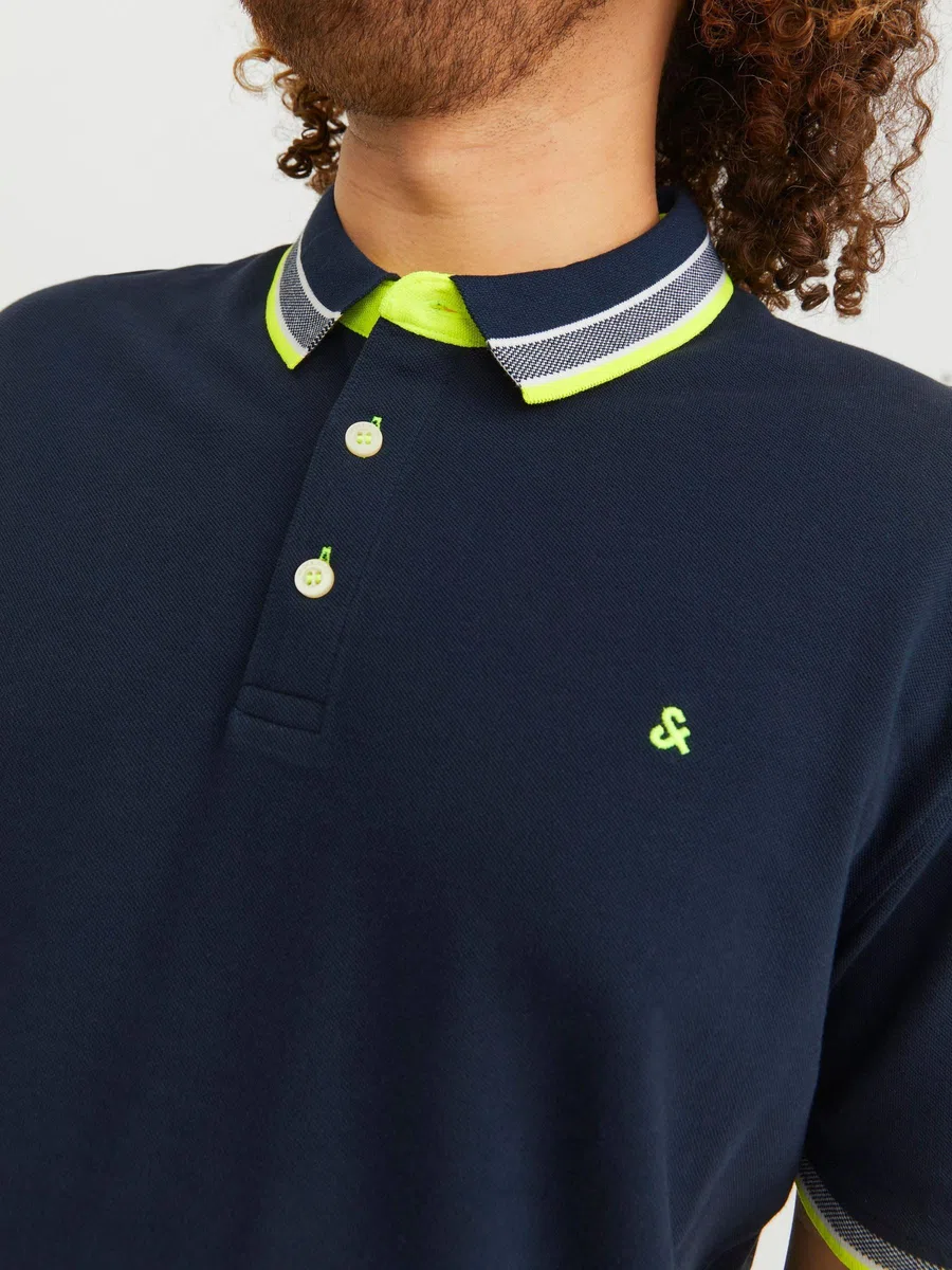 JACK & JONES Polo Plain Shirt Collar Polo