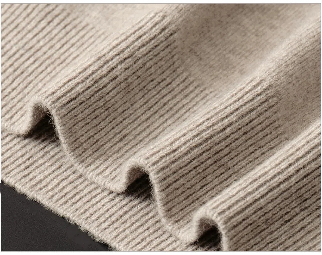 Rfmfkkg Maglione Classico da Uomo Girocollo Girocollo Pullover Lavorato A Maglia Caldo Misto Cotone Cashmere