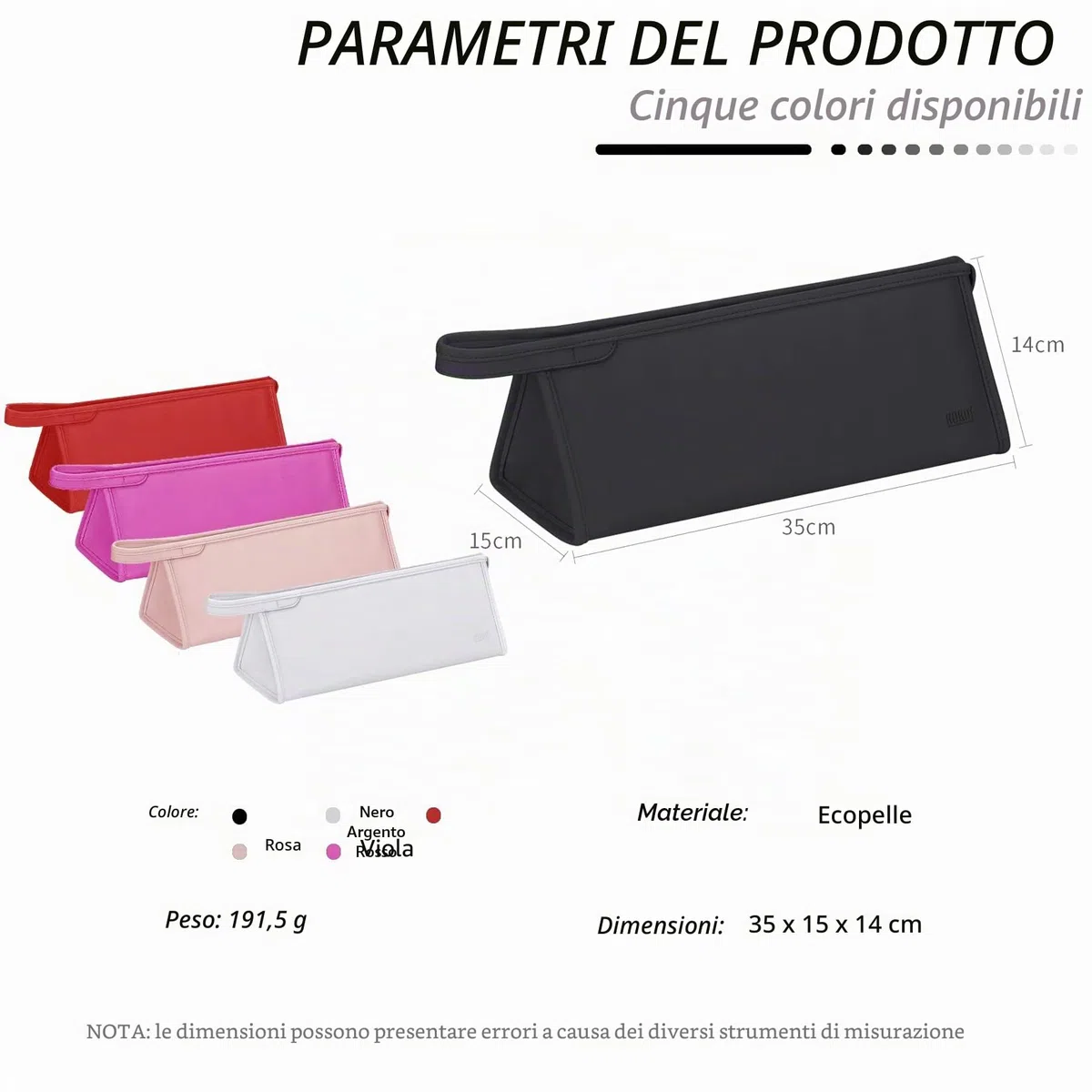 Borsa da viaggio per Dyson Airwrap Asciugacapelli Supersonic accessori custodia porta (Nero-Impermeabile PU Leather)