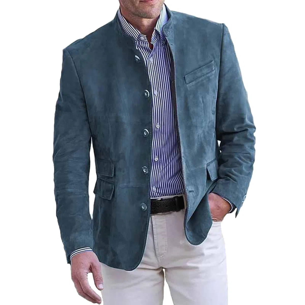 Blazer da Uomo Slim Fit Formale Giacca da Abito 2 Bottoni Affare Giacca Elegante Abito da Lavoro Tinta Unita con Tasche Leggero E Morbido Giacca Sportiva Cappotti E Giacche per Abito Abito Elegante