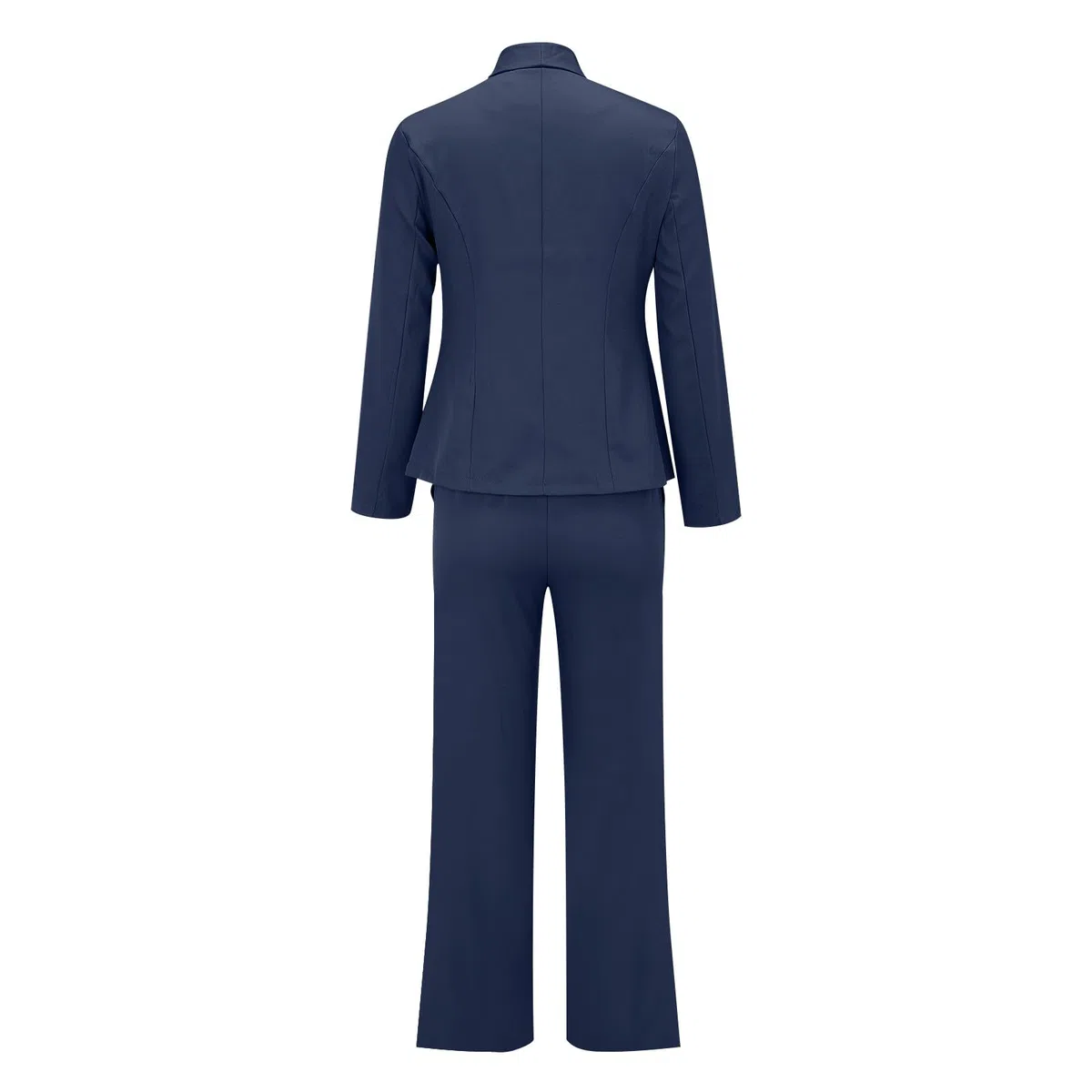 2025 Completo Donna Elegante Tailleur Blazer Completi Estivi e Primavera da Donna 2 Pezzi Risvolto Completo a Gamba Larga Pantaloni Giacca Abbigliamento per Ufficio Business OL Curvy Tuta