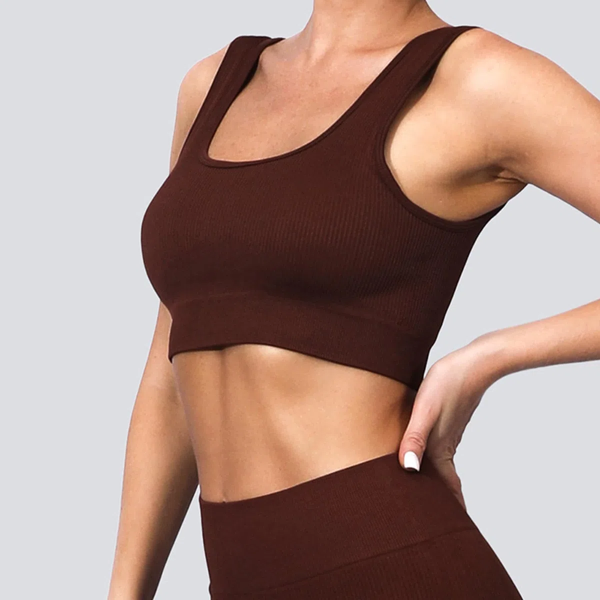 Donna Set di Abbigliamento Yoga Reggiseno Sportivo+Leggings 2 Pezzi Completo Sportivo Palestra Fitness Activewear