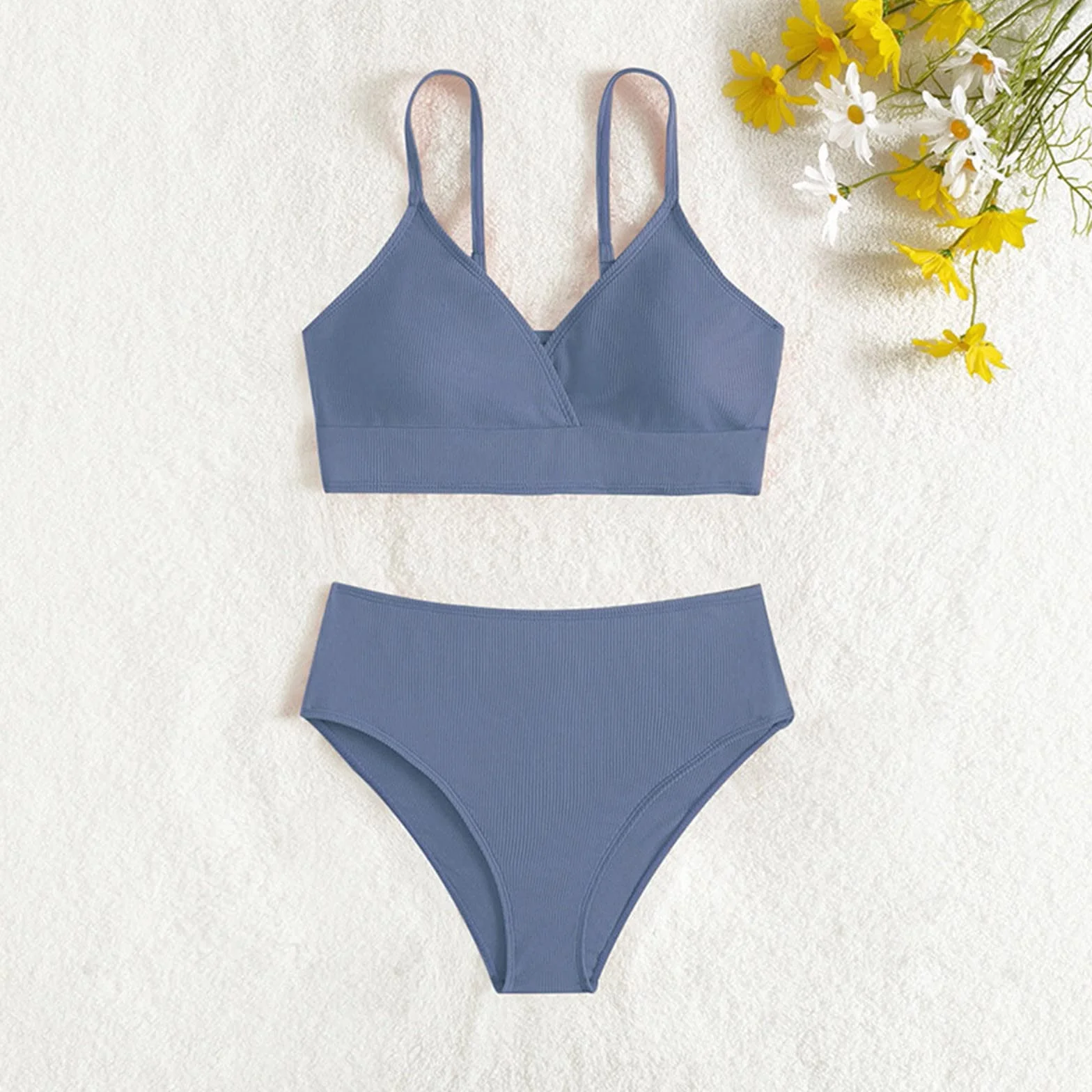 Topgrowth Costume da Bagno in Due Pezzi con Balze per Bambina Set Estivo Mare
