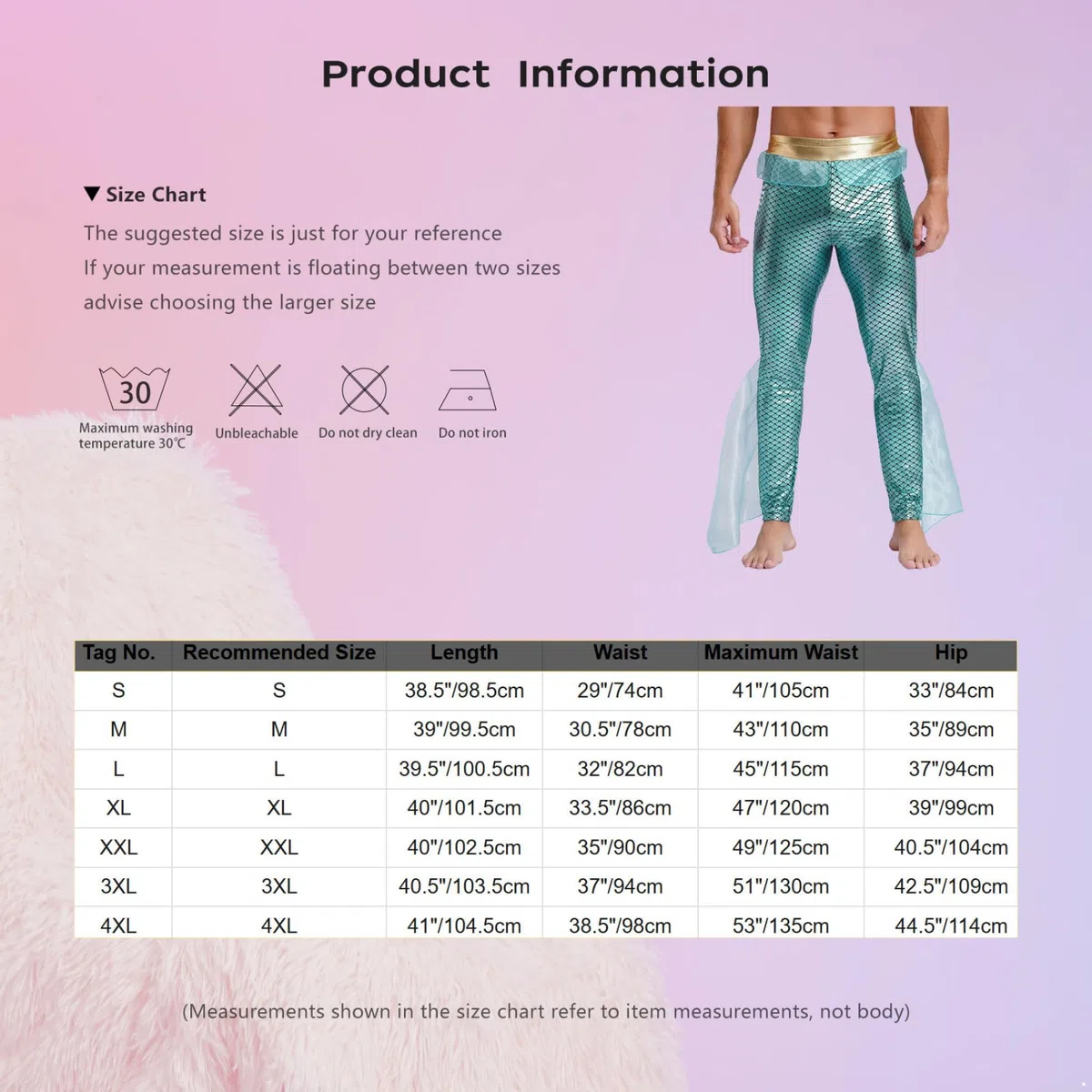 Costume Sirena Uomo con Stampa Squame Pesce Pantaloni Metallici Leggings Lucenti Pantaloni Ballo Costume Cosplay Carnevale E Fasching
