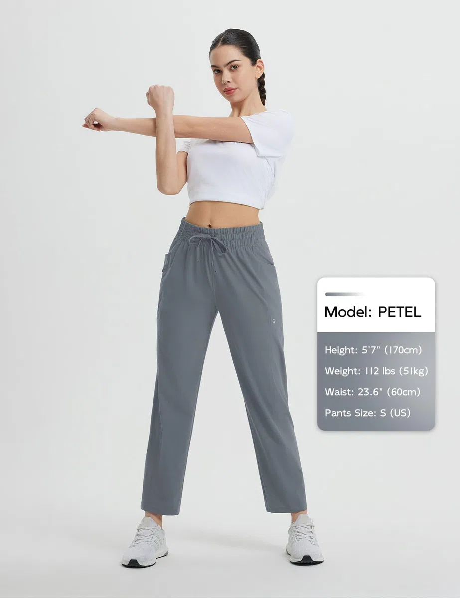 BALEAF Pantaloni lunghi da donna estivi leggeri da jogging lunghi