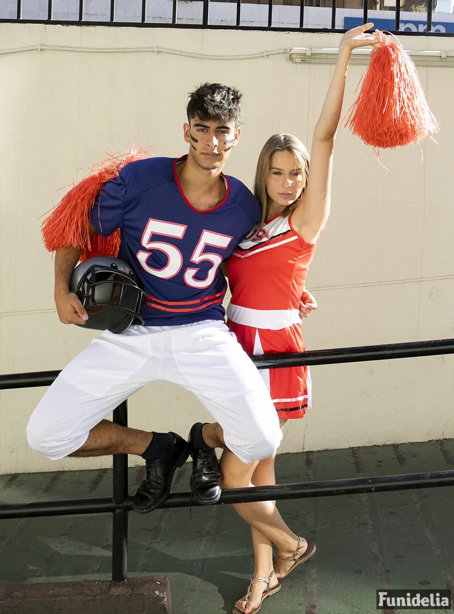 Funidelia | Costume da Football Americano per Uomo Taglia L Rugby, Quarterback, Football Americano, Professioni - Azzurro/Blu