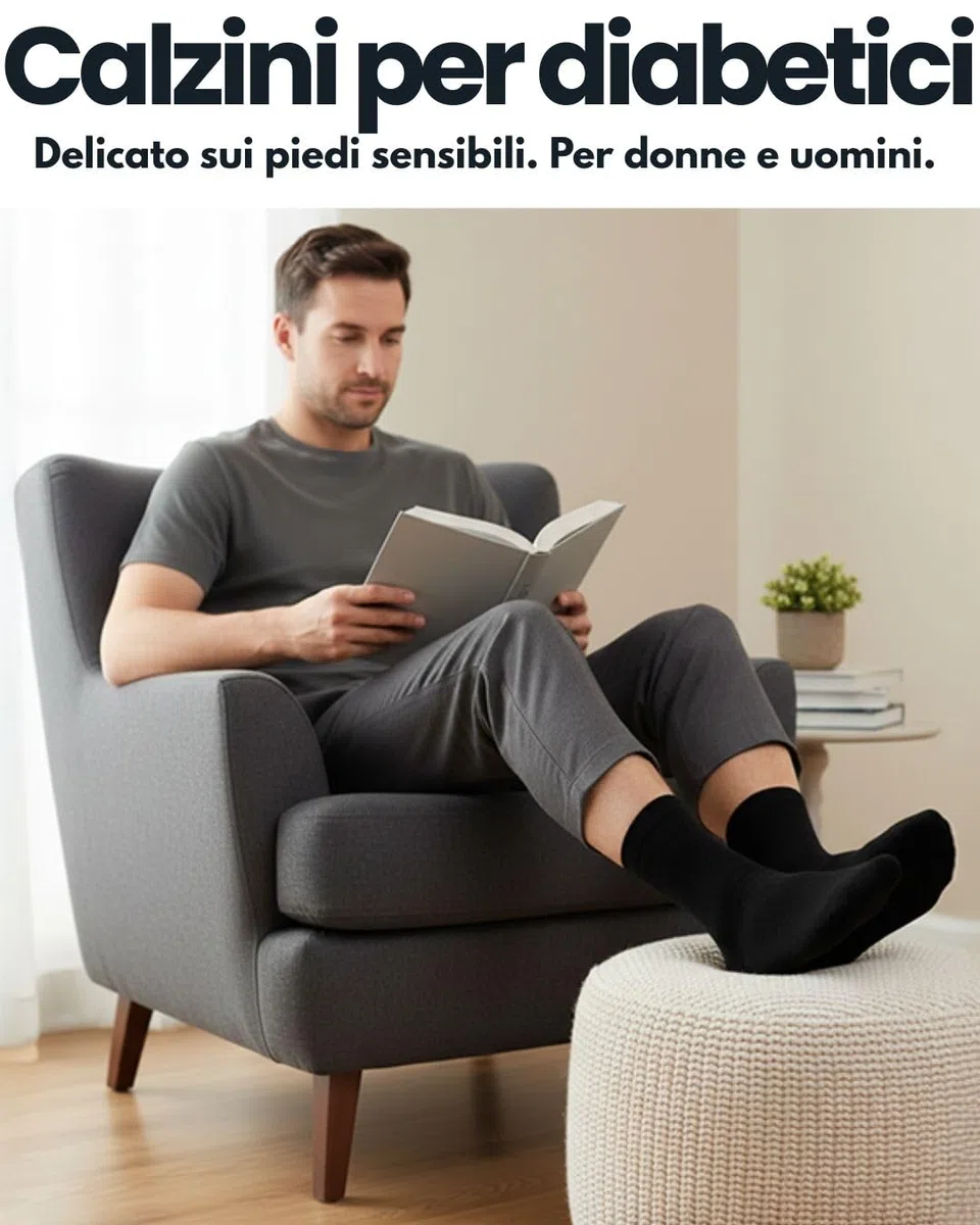 sockenkauf24 10 Paia Calze Diabetici senza Elastico Uomo Donna Cotone senza Cucitura