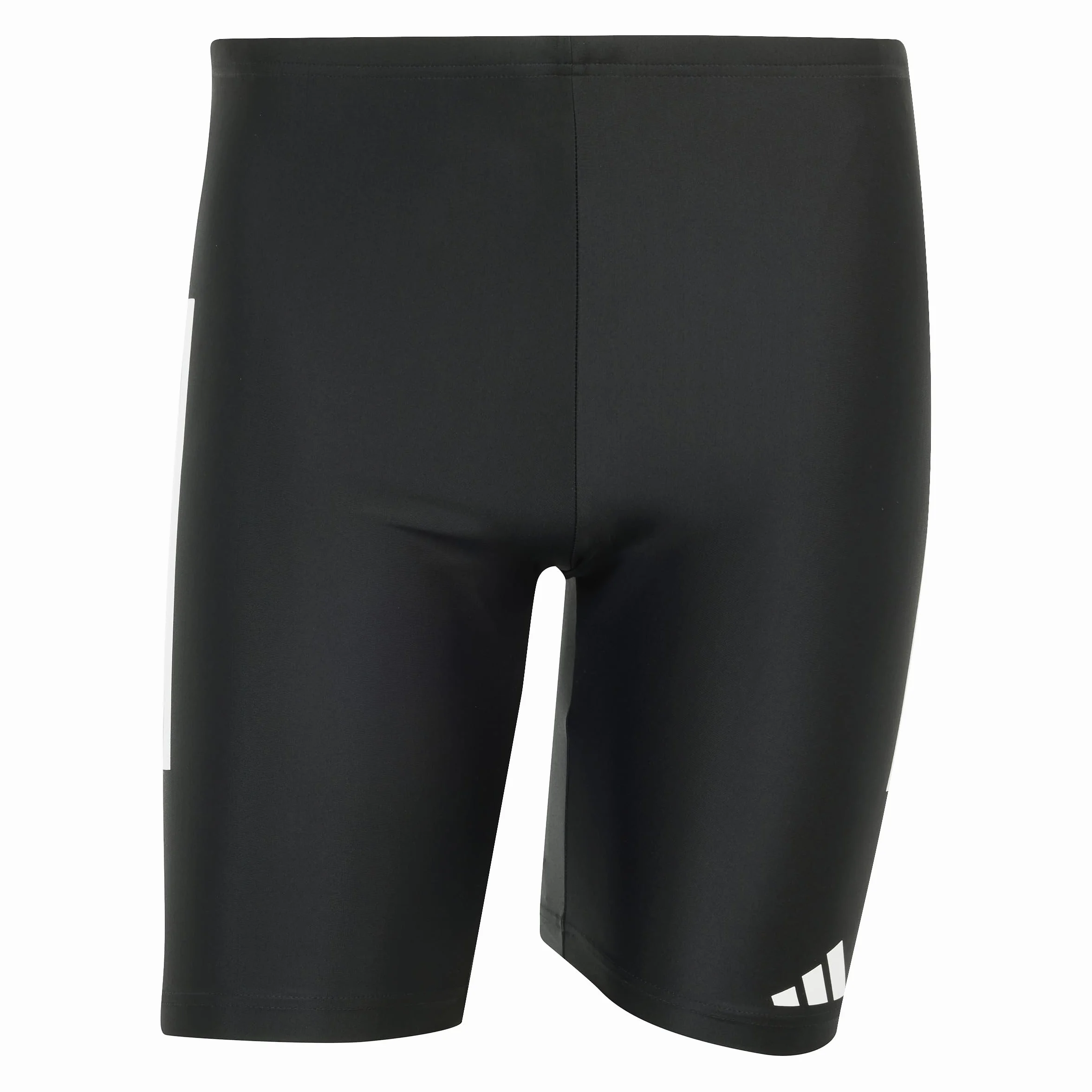 adidas Homme 3 Stripes Swim Jammers 8 inch, Black/White, L-XL