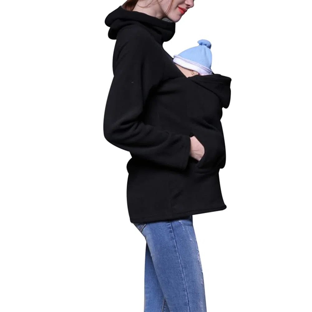 amropi 3-in-1 Donna Felpe del Portare Neonato Bambino Canguro Porta Bebè Felpa con Cappuccio di maternità