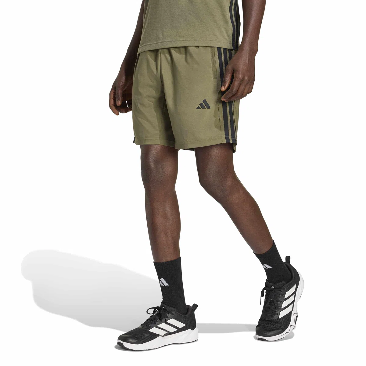 adidas - Workout Essentials Base 3 Stripes Woven Short, Pantaloncini Uomo