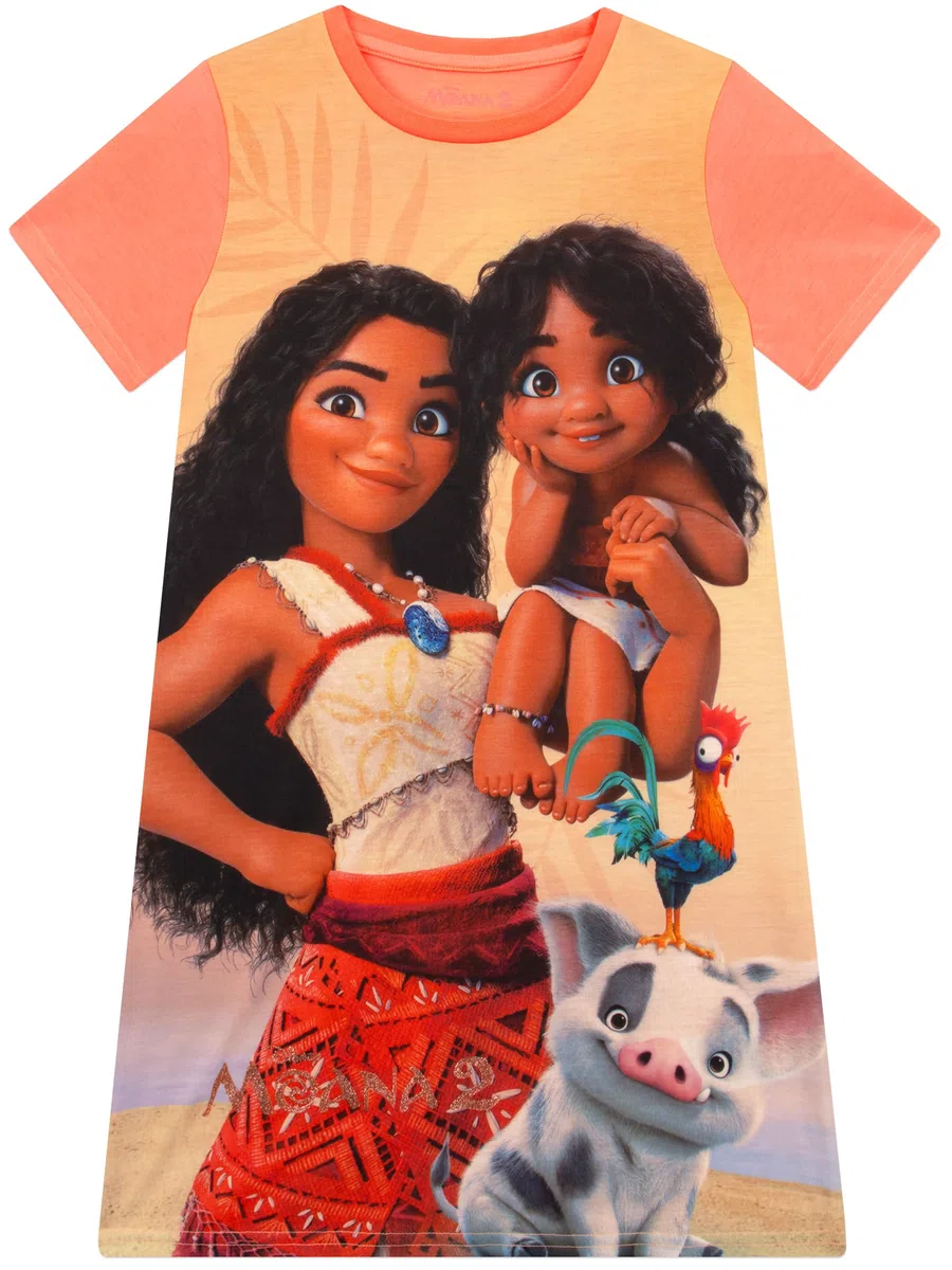 Disney Vaiana Camicia da Notte | Maui Oceania Pigiama Bambina | Camicia da Notte Bambina