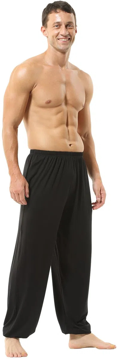 HOEREV Uomo Donna Super Soft Yoga Pantaloni Taiji Lounge Pant