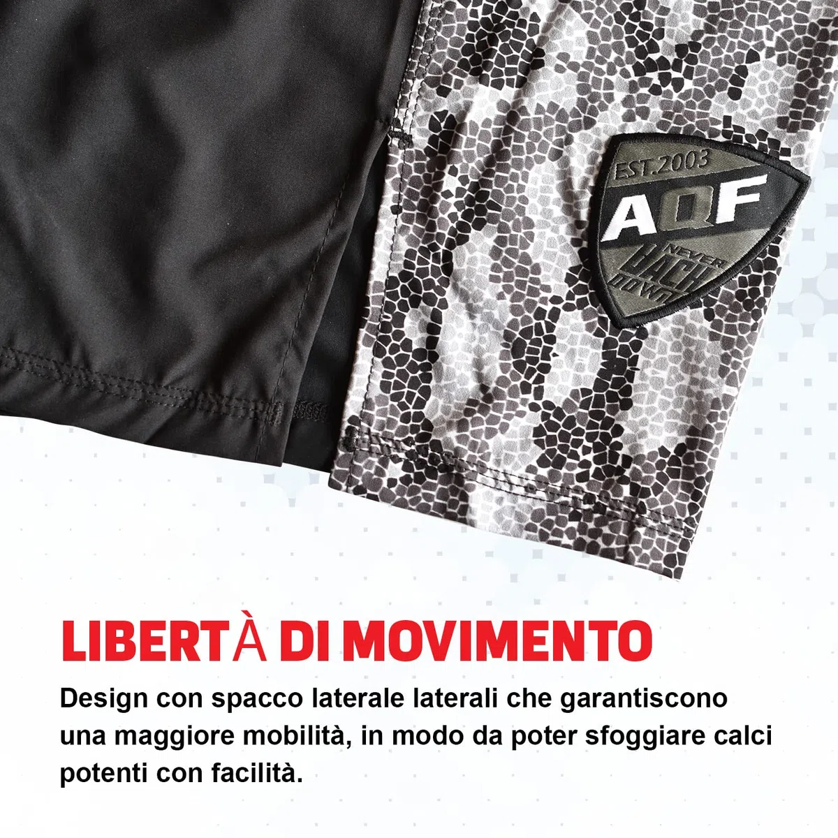AQF Pantaloncini Uomo, Boxe Pantaloncini, Pantaloncini Uomo Sportivi, Pantaloncini Muay Thai per Boxe Allenamento, MMA UFC Pantaloncino da Lotta in Gabbia Grigio Camo