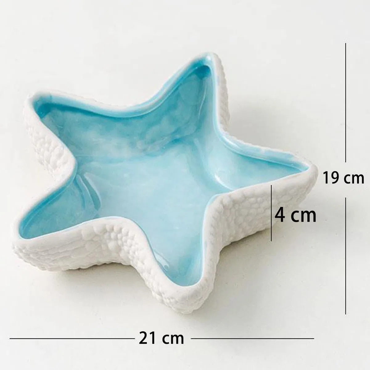 Disoza Mare Conchiglia Vassoio Gioielli Vassoio Decorativo Stella Marina 21 * 19 * 4cm Gioielli Vassoio Decorativo Vassoio In Ceramica Chiave Vassoio Di Stoccaggio Piatto Dessert Piatto Porcellana