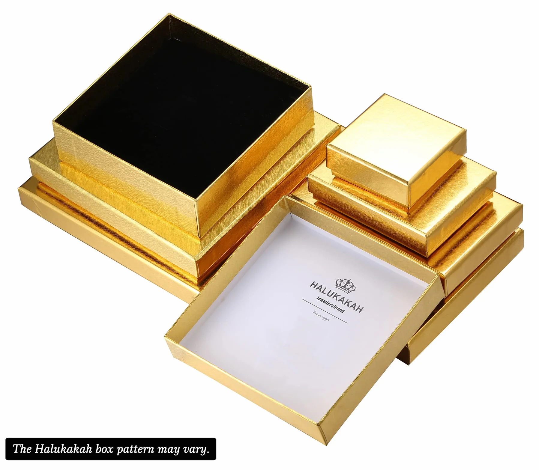 HALUKAKAH Diamante Catena Cubana per Ragazzo,14MM Ragazzi Oro Reale 18k /Platino Placcato in Oro Bianco Collana Braccialetto Diamanti da Laboratorio Set a Mano 8-15 Y/O.con Pacco Regalo Gratuita