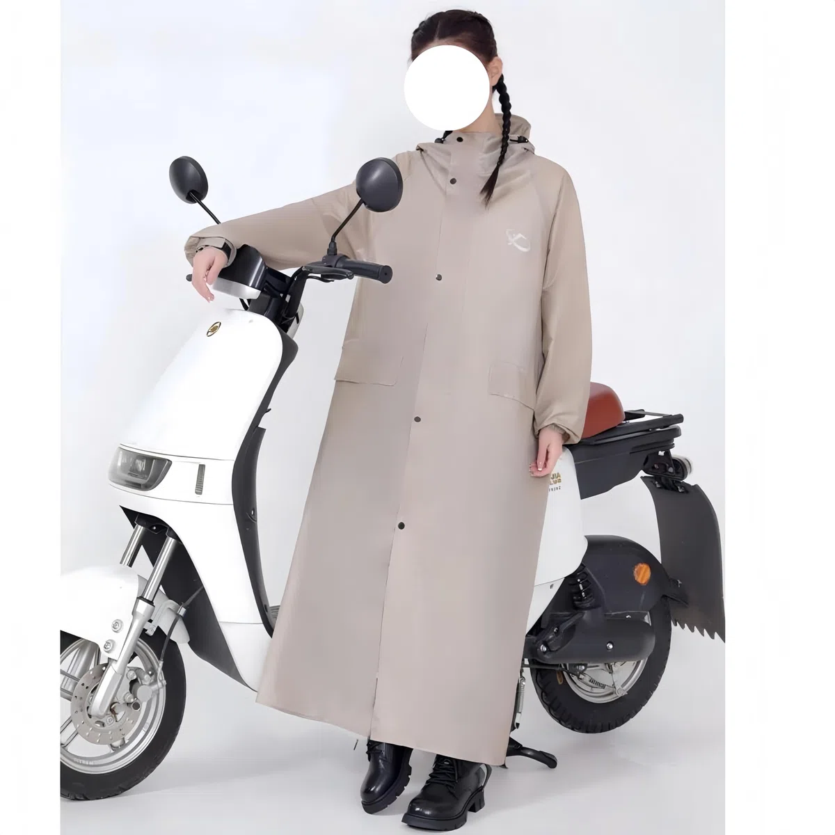 Giacca impermeabile lunga,Impermeabile traspirante con maniche e cappuccio riflettente,Impermeabile da ciclismo donna e uomo escursionismo