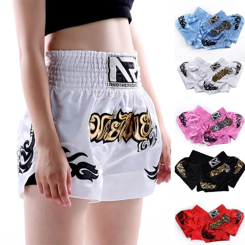 Anotherboxer - Pantaloncini da boxe traspiranti per MMA, da donna, con design elastico