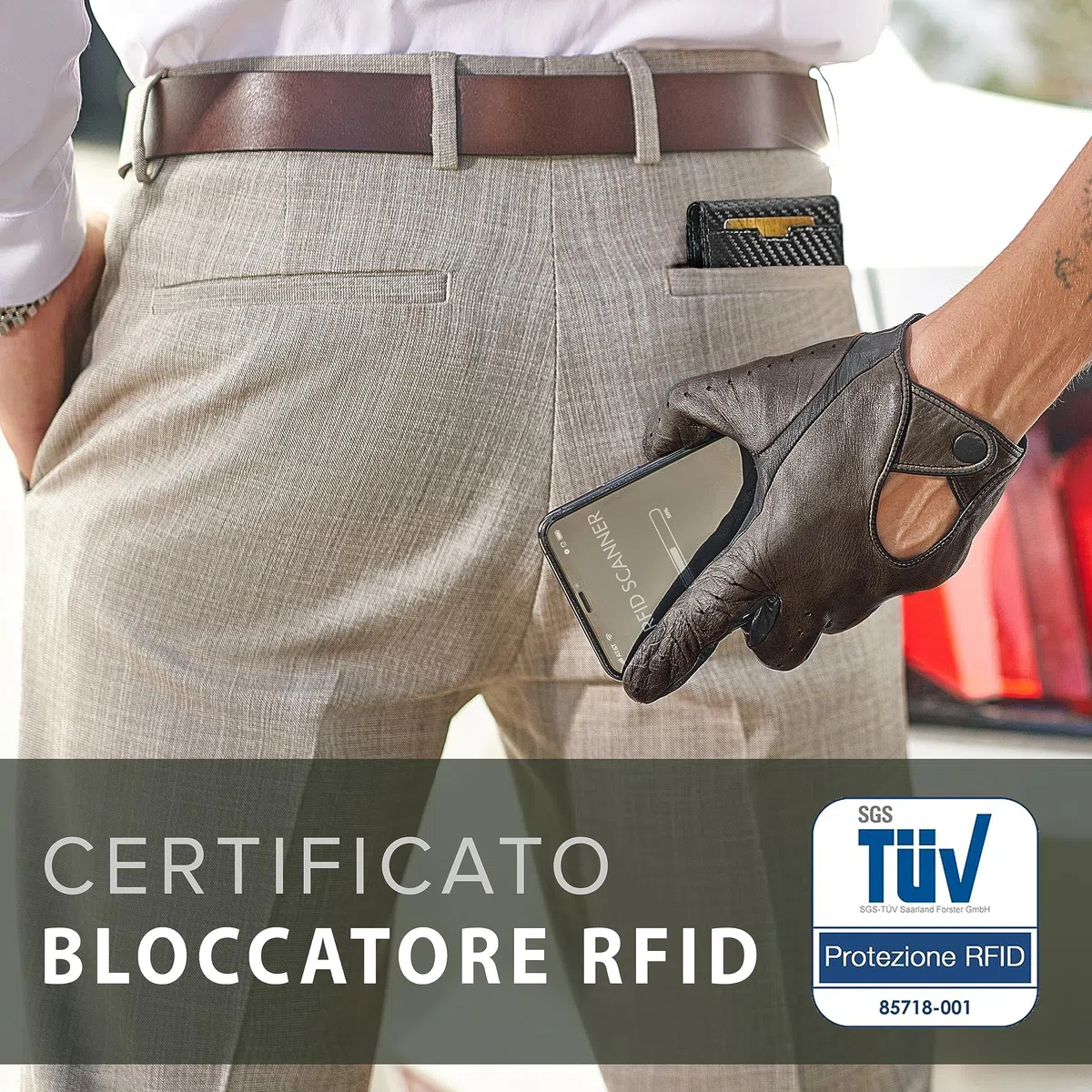 TRAVANDO ® Portafoglio Uomo con Clip per Contanti LONDON - 8 Tasche per la Carte - Porta carte di credito - Protezione RFID - Regalo perfetto per gli Uomini - Confezione Regalo