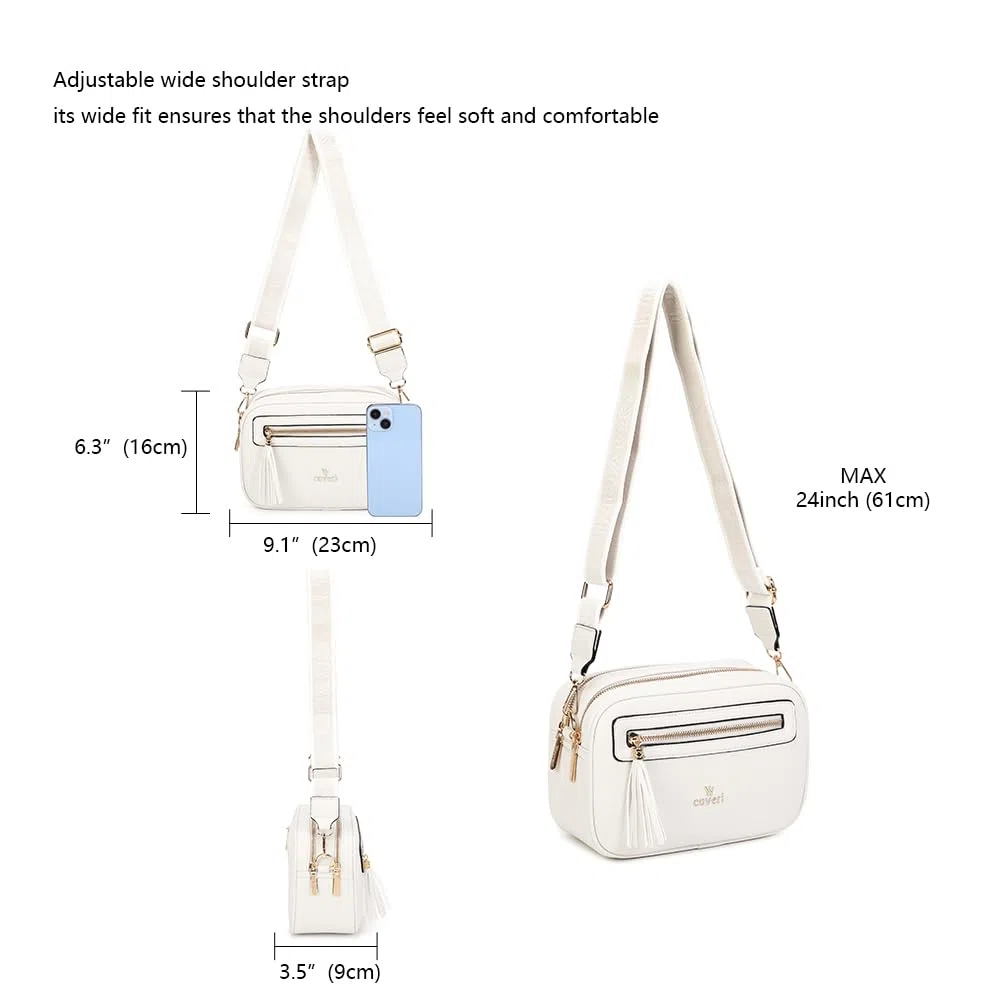 Borsa a Tracolla Donna Piccola con 2 Scomparti Capienti - Borsa Mano PU Pelle Sintetica - Borsetta Moda Borse Spalla- Crossbody Bag