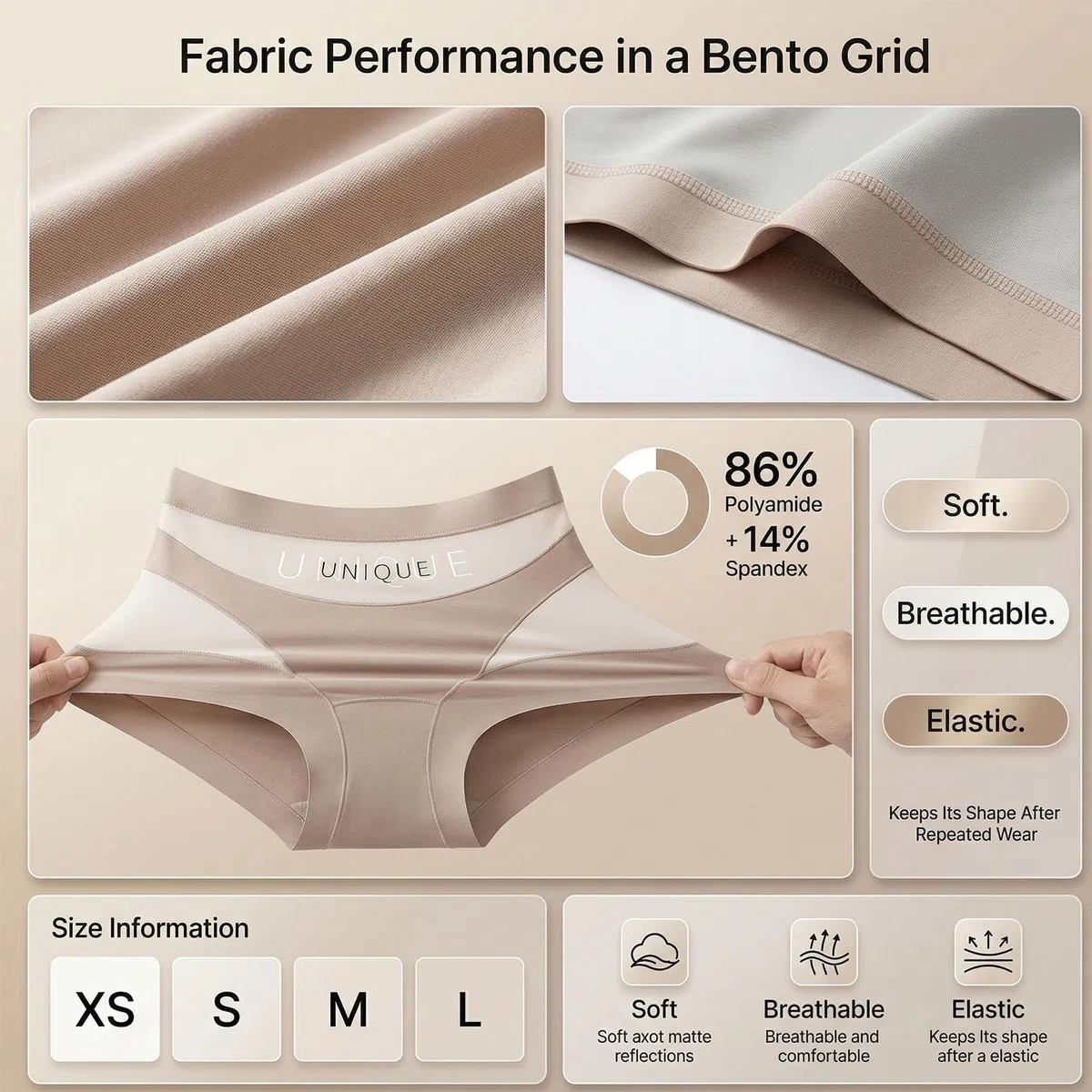Unique Underwear Tummy Control, Women's High-Waisted Tummy Control Panties, Breathable Mesh | Seamless Ice Silk