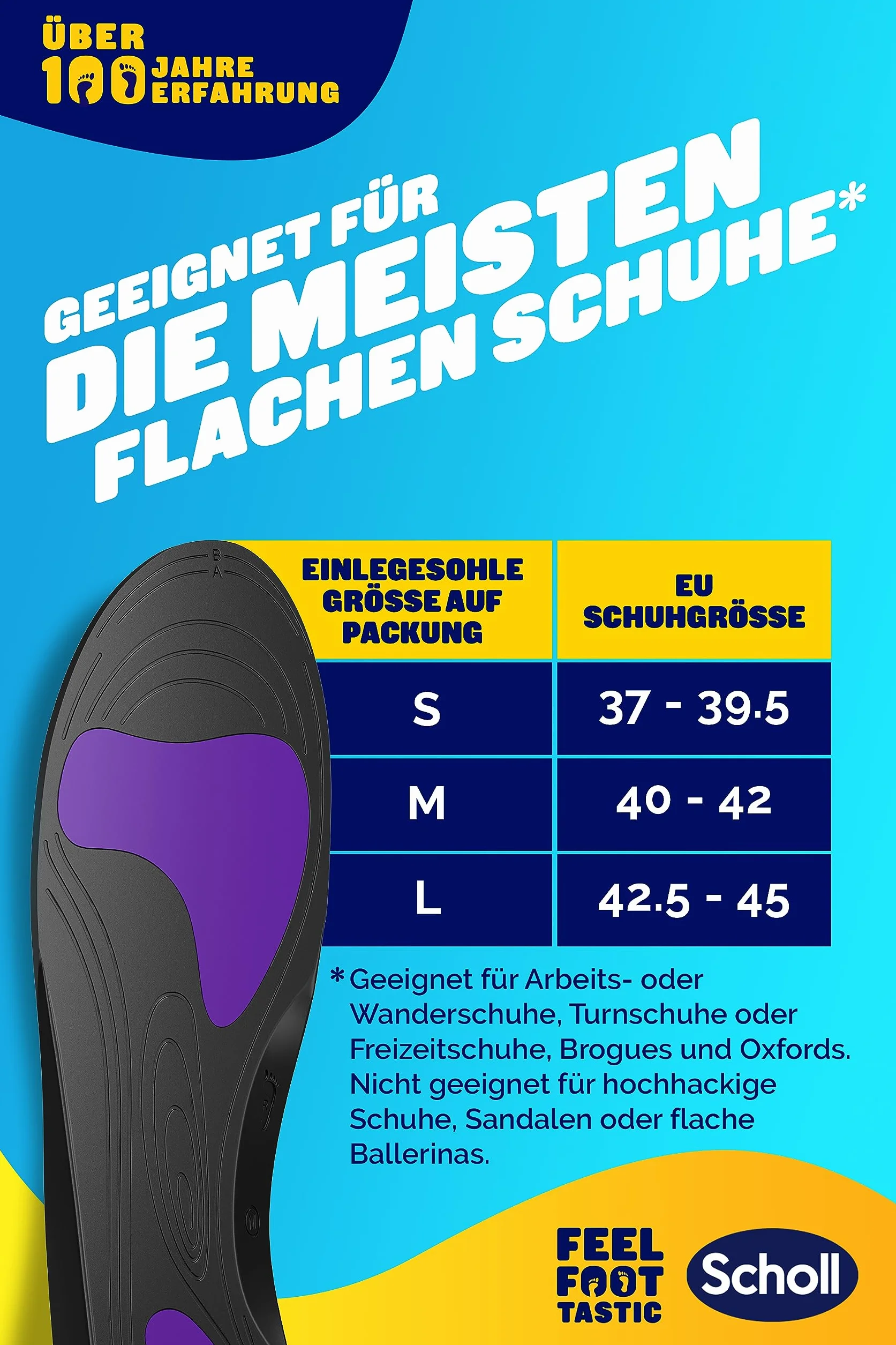 Scholl Solette ortopediche In-Balance per uomo e donna – Solette per tallone e dolore al piede e al tallone, supporto per l'arco plantare per fascite plantare, piedi piatti e iperpronazione, 40-42