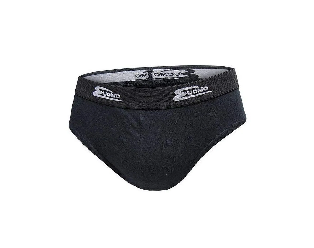Cotonella Slip Uomo in Cotone BIELASTICO con Elastico PARLATO -Confezione da 6 Slip - Disponibile nei Colori Bianco, Nero o Assortito