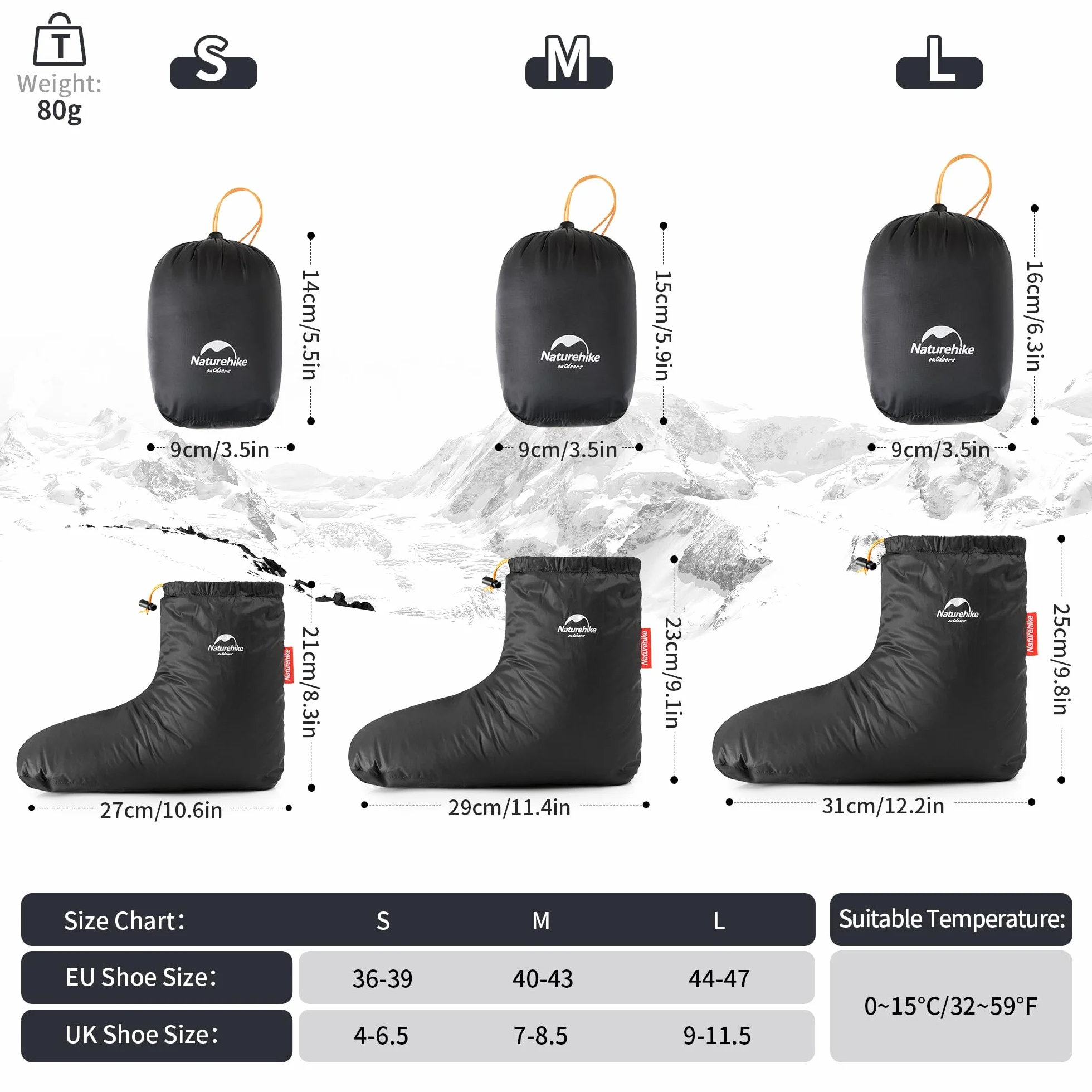 Naturehike 700FP Caldi Piumini d'anatra/oca calzini pantofole calzini invernali calzini interni impermeabili adatti per camera da letto/soggiorno/ufficio/campeggio