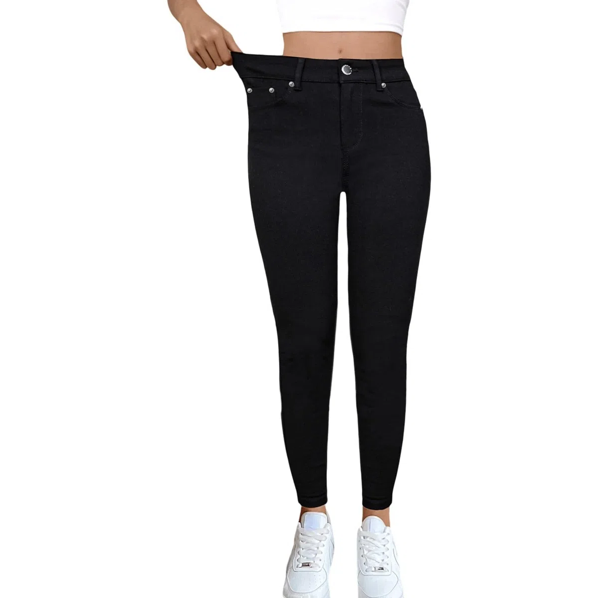 Jeans Skinny Shaping da donna, a vita elastica, Jeggings Sportivi a Vita Alta con Tasche estensibili, alla moda, sottili, pantaloni da yoga elasticizzati, matita, pantaloni da jogging