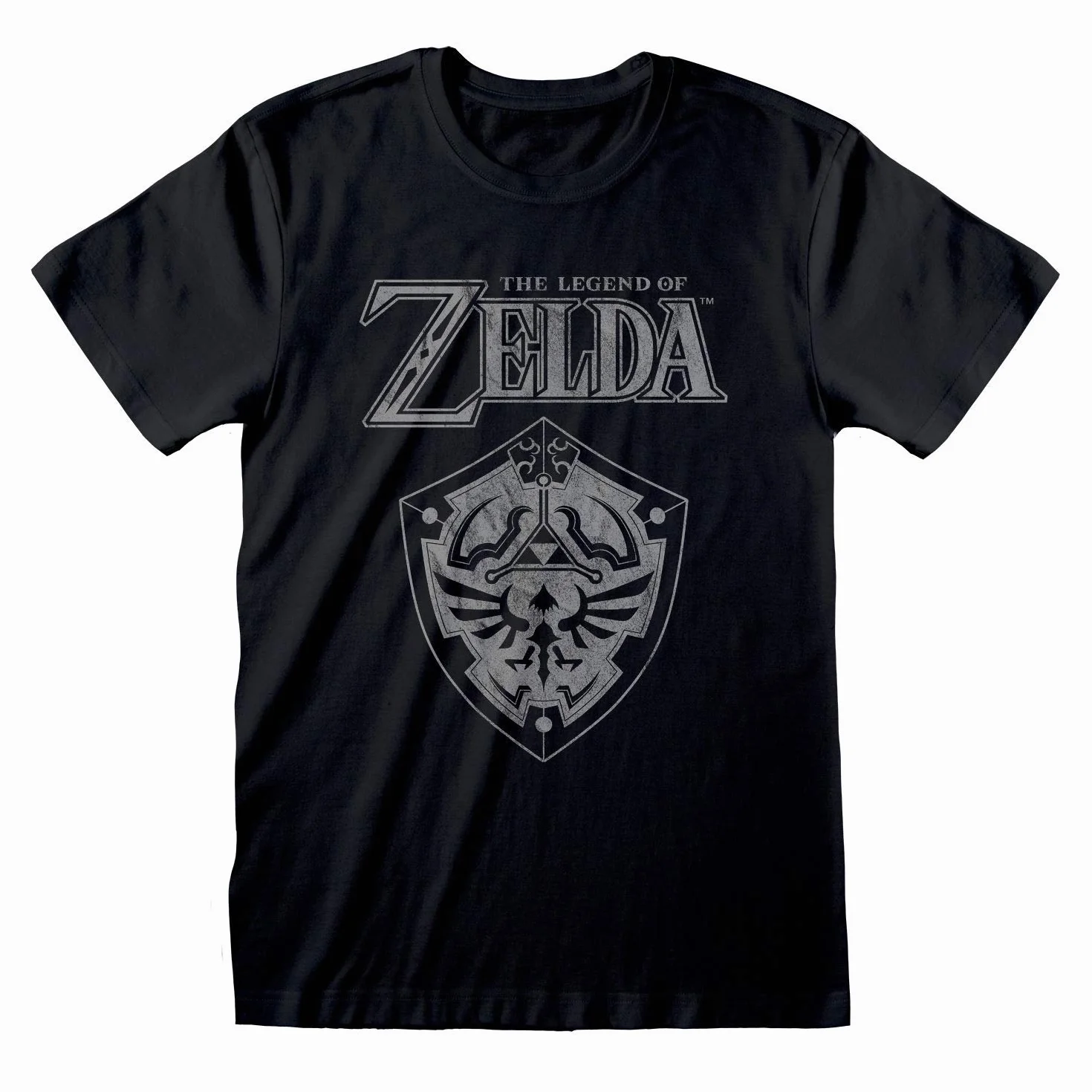 Zelda-Legend of Zelda Tshirt Originale Nera 100% Prodotto Ufficiale Nintendo - Shield Maglia Maglietta