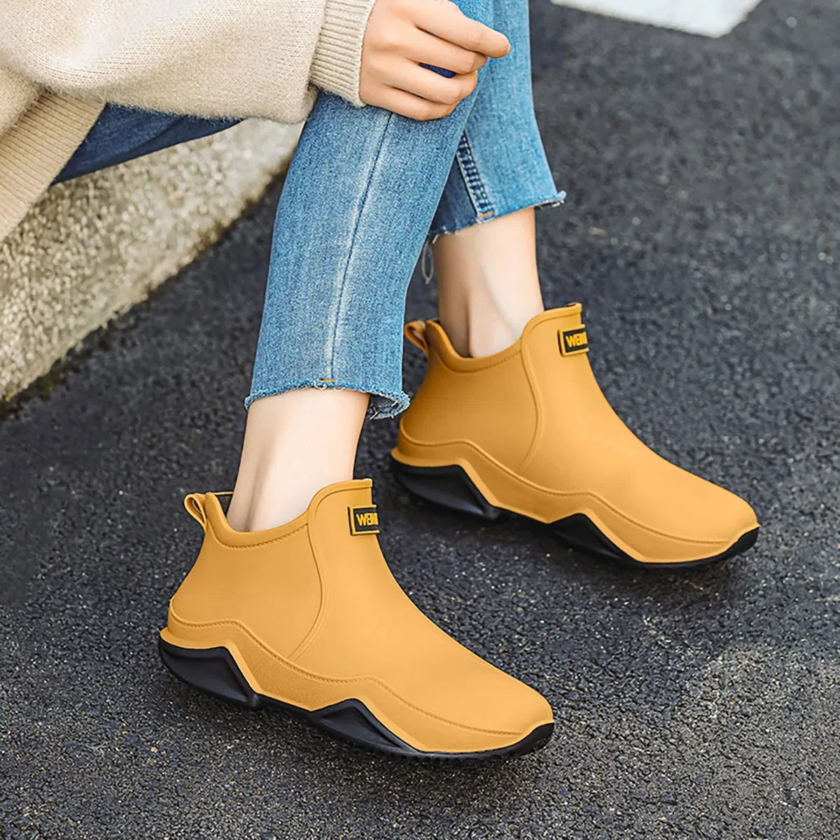 Fulidngzg Stivali Pioggia Uomo Donna di Gomma Impermeabili Antiscivolo Alti e Bassi per Lavoro Giardinaggio Tempo Libero Scarpe Antipioggia Lavabili Elegante per Pesca Caccia Autunnali Invernali